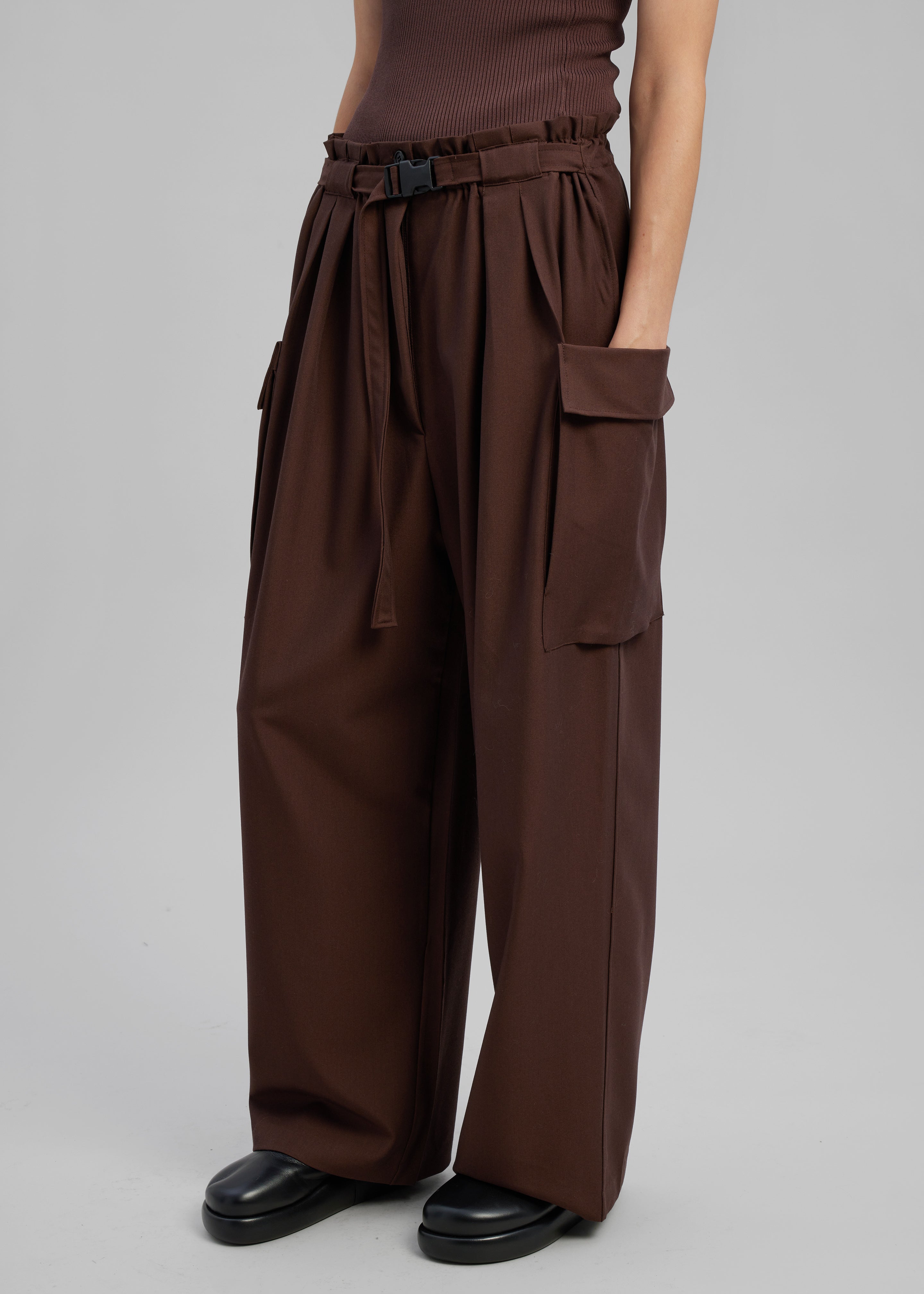 Tiarha Cargo Pants - Brown - 1