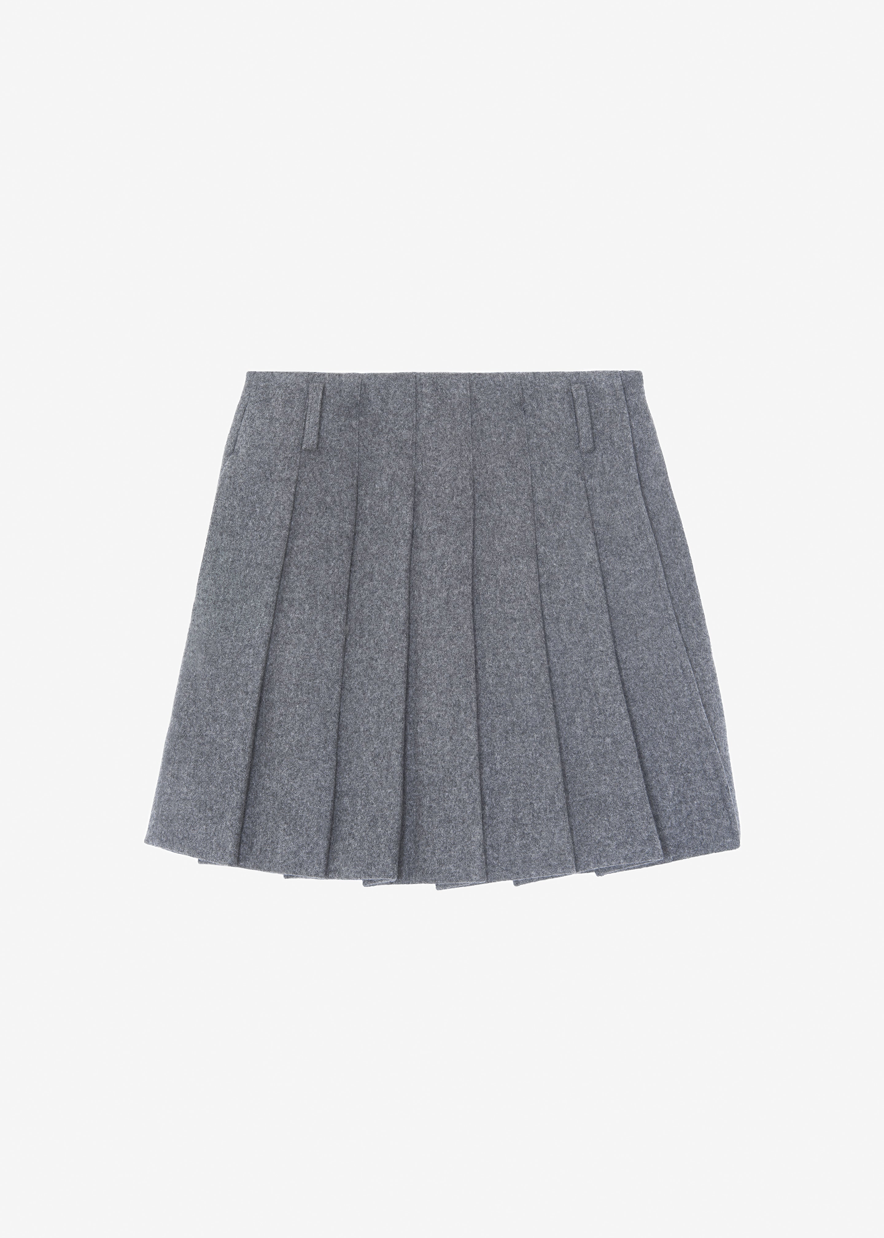 Tokyo Wool Pleated Skort - Grey - 7