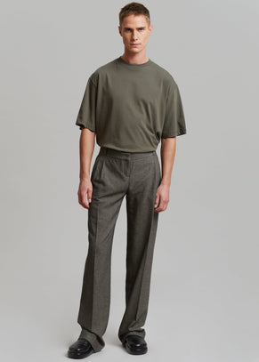 Coperni Low-rise Loose Tailored Trousers - Dark Moss