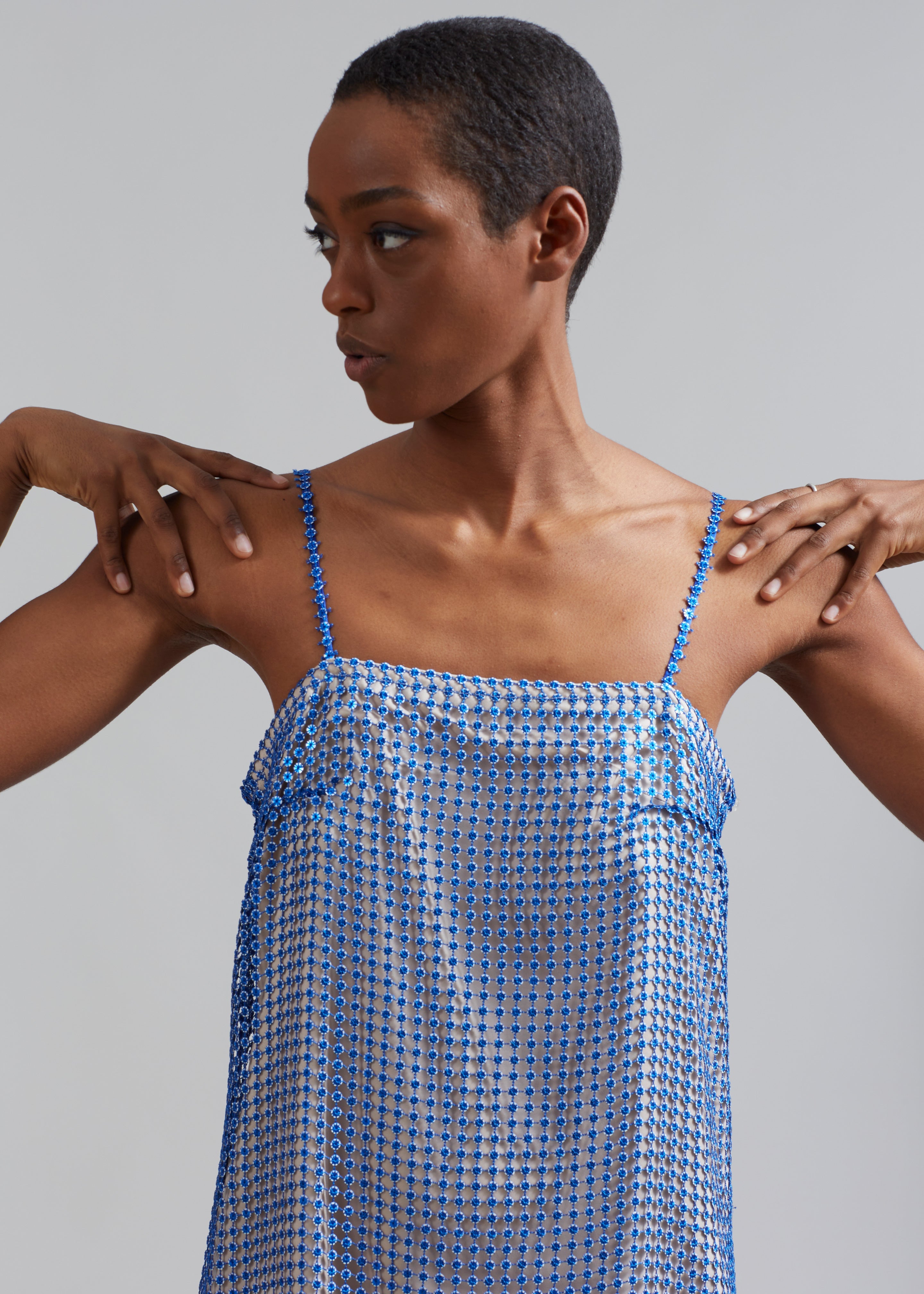 REMAIN Sequin Lace Fringe Dress - Surf The Web Comb. - 3
