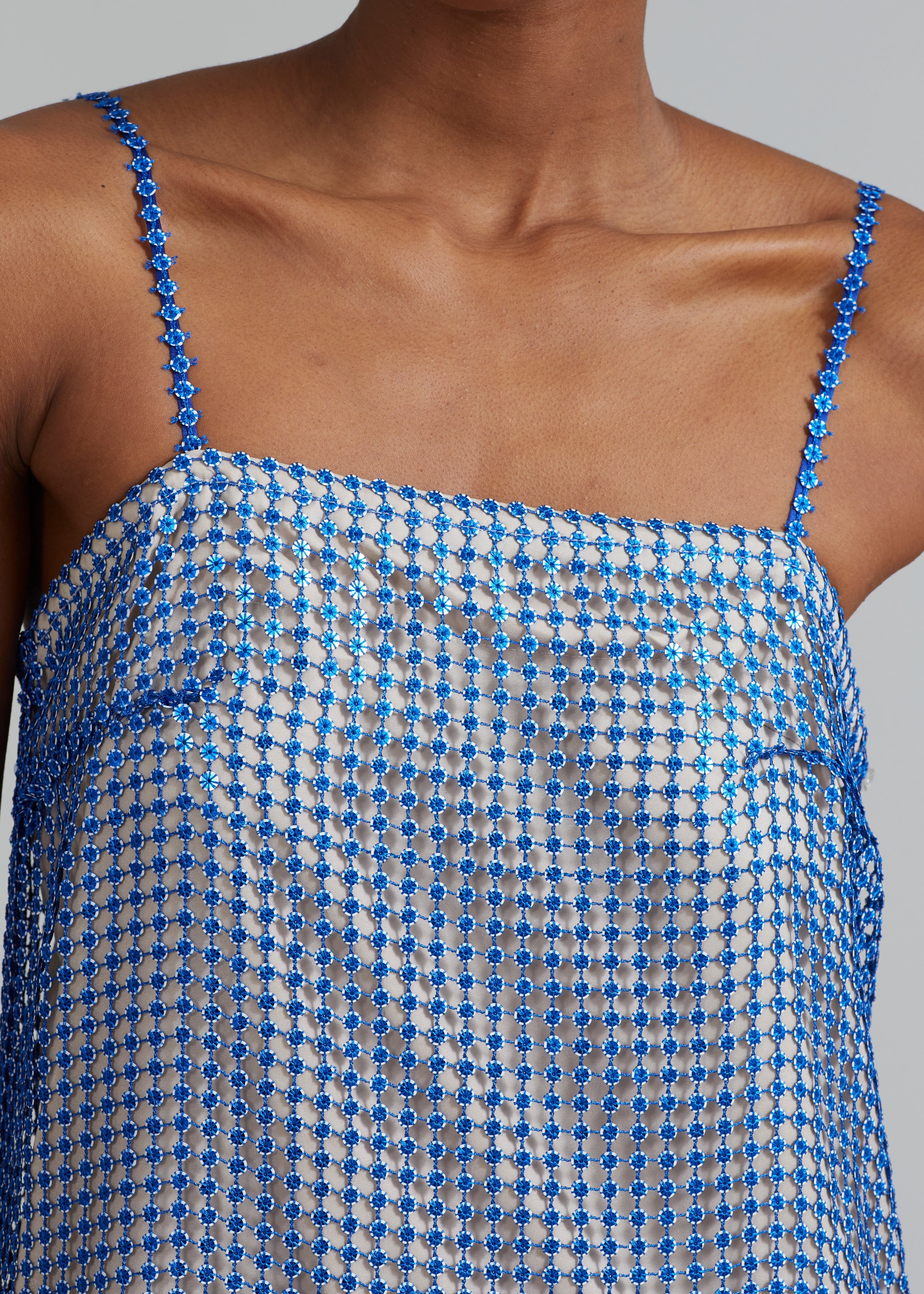 REMAIN Sequin Lace Fringe Dress - Surf The Web Comb. - 5