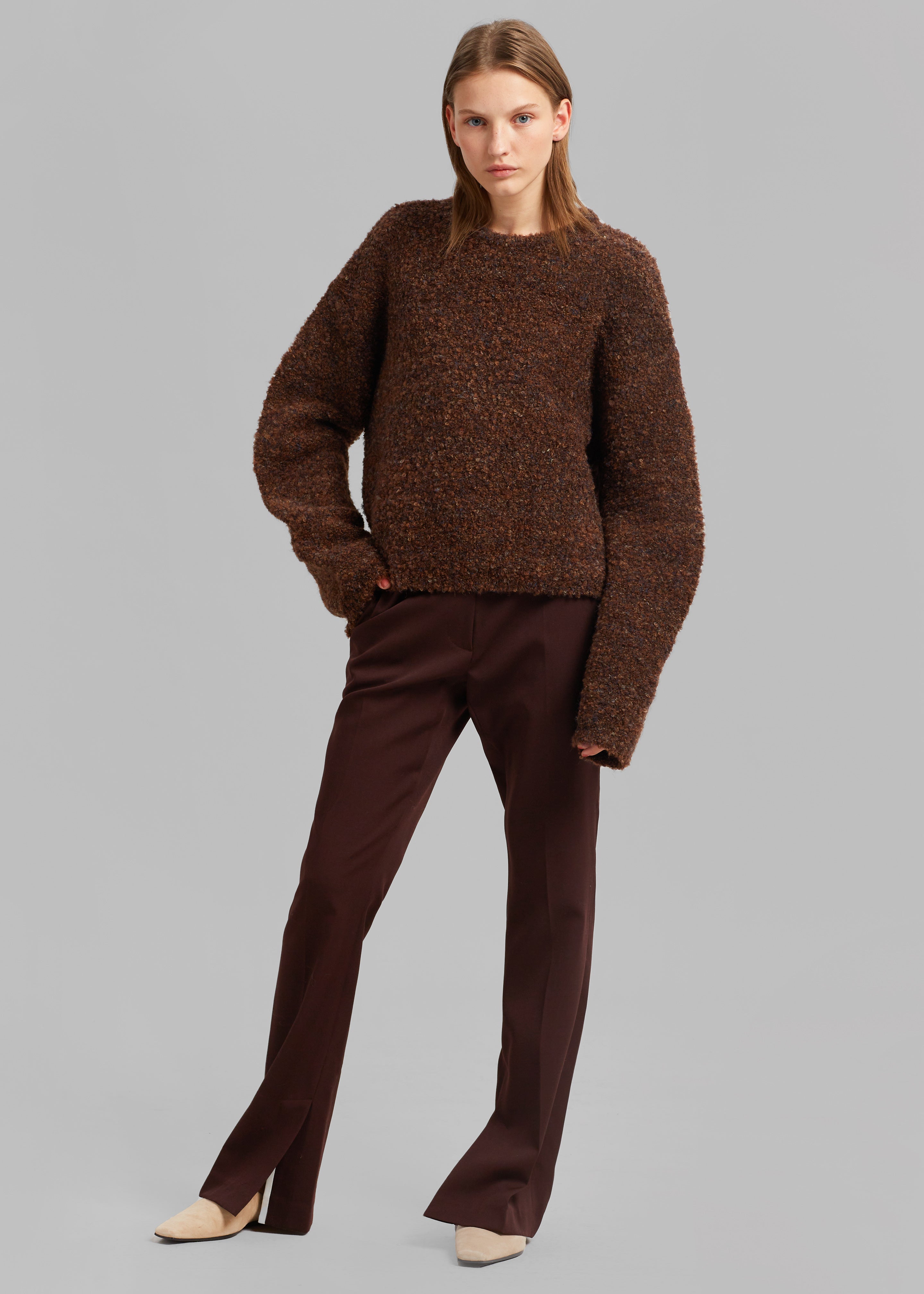 Van Boucle Sweater - Brown - 5