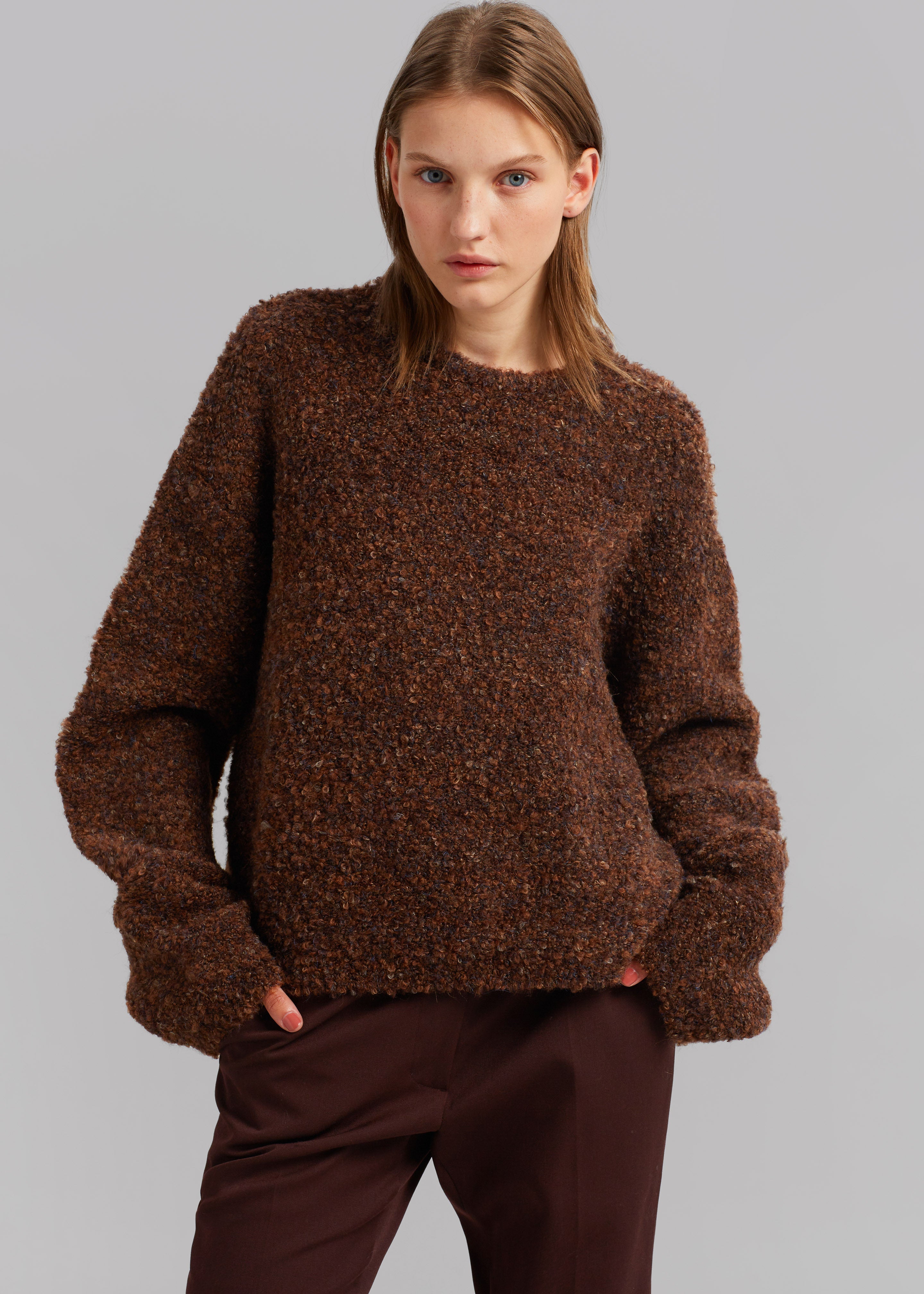Van Boucle Sweater - Brown - 2