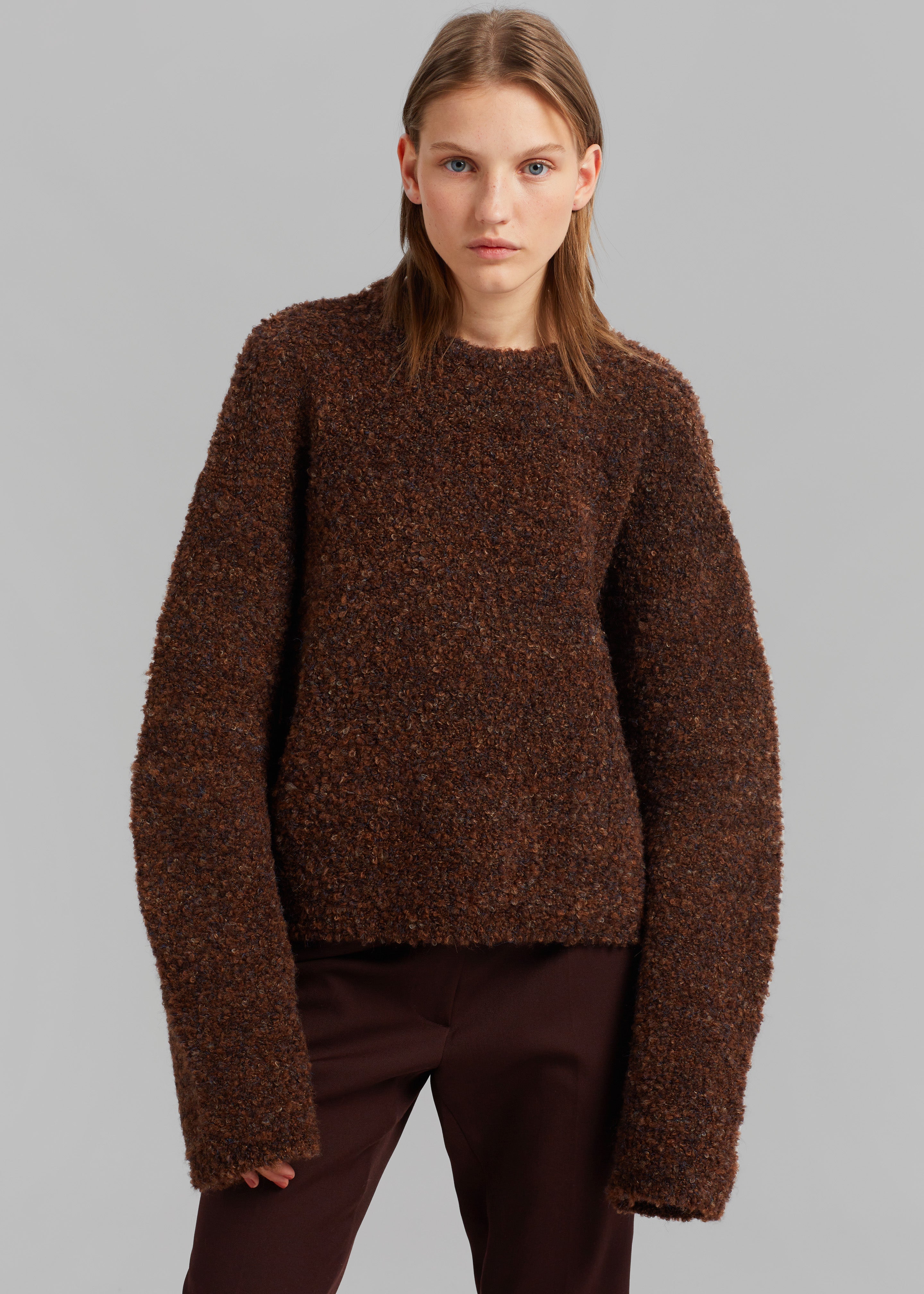 Van Boucle Sweater - Brown - 1