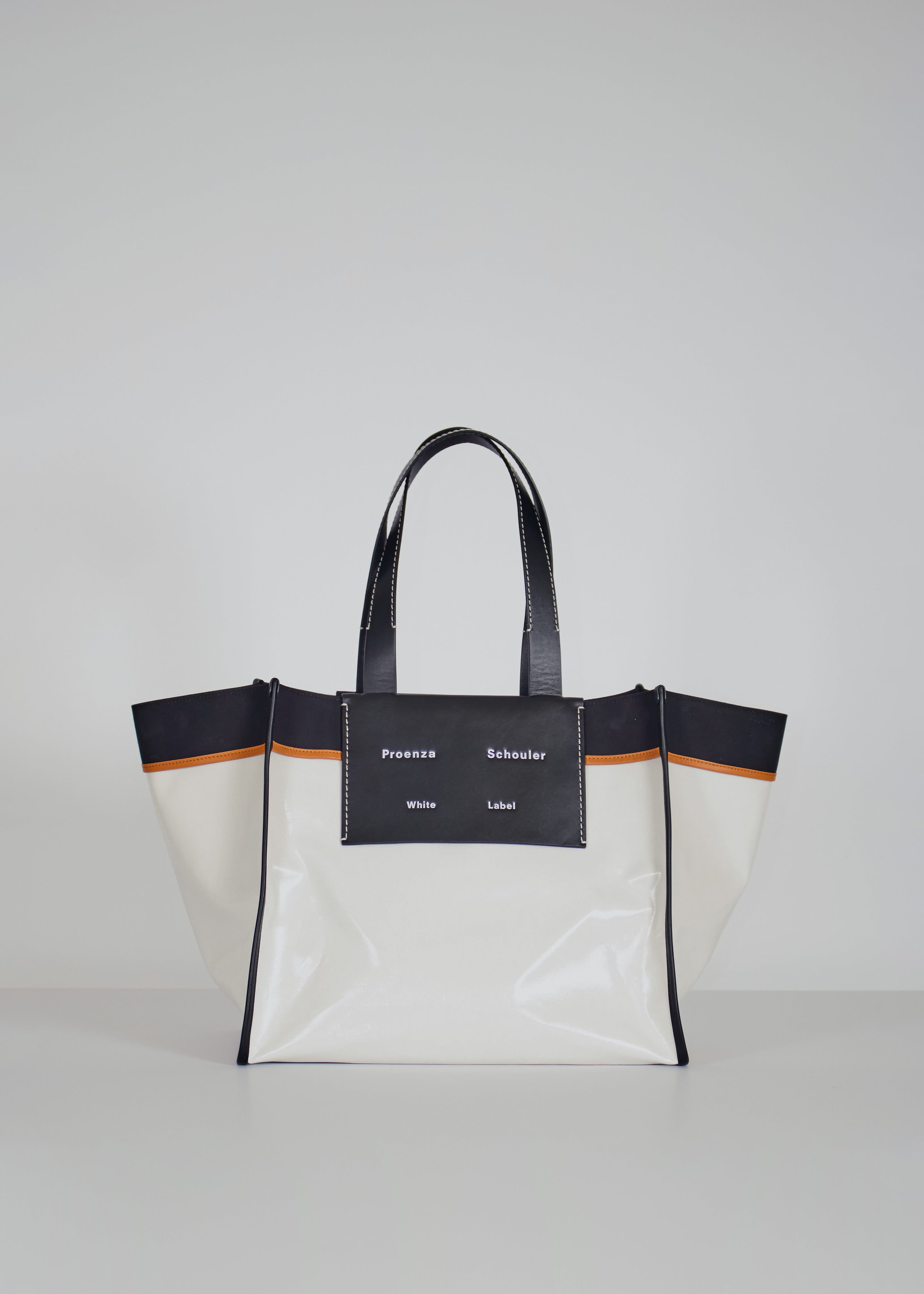 Proenza Schouler White Label XL Morris Coated Canvas Tote - Off White - 1