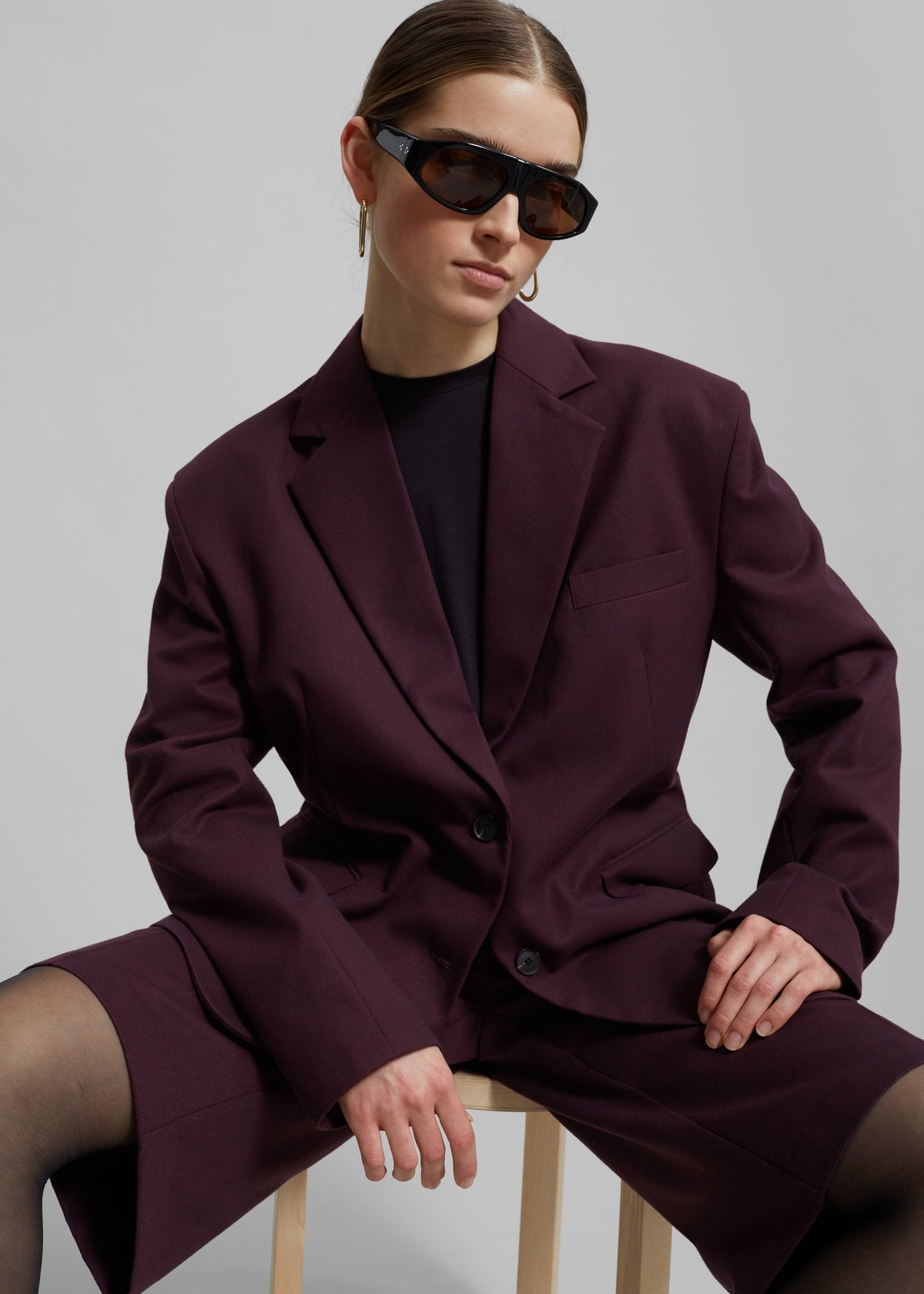 Wilma Blazer - Burgundy - 5