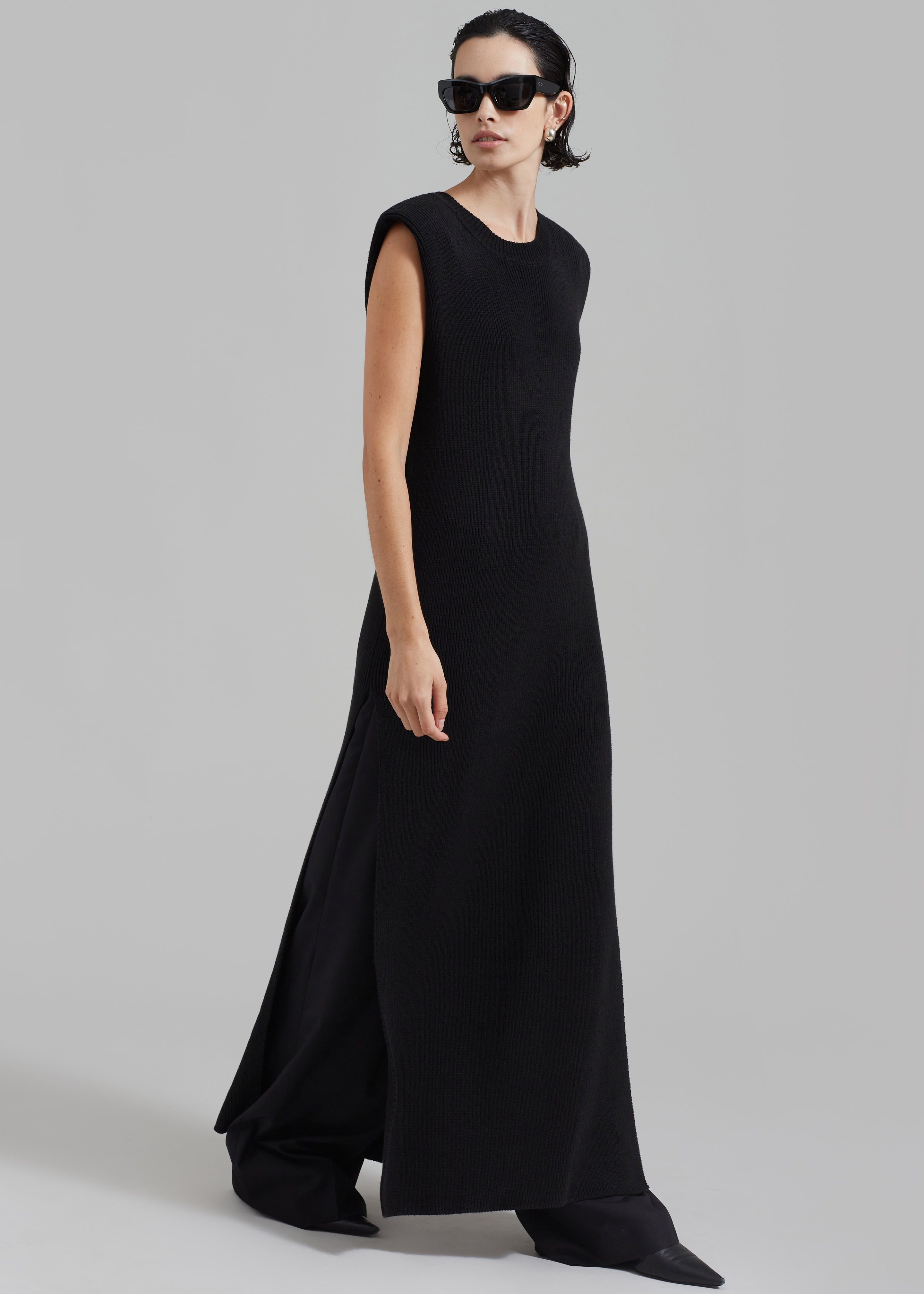 Wren Sleeveless Knit Dress - Black - 6
