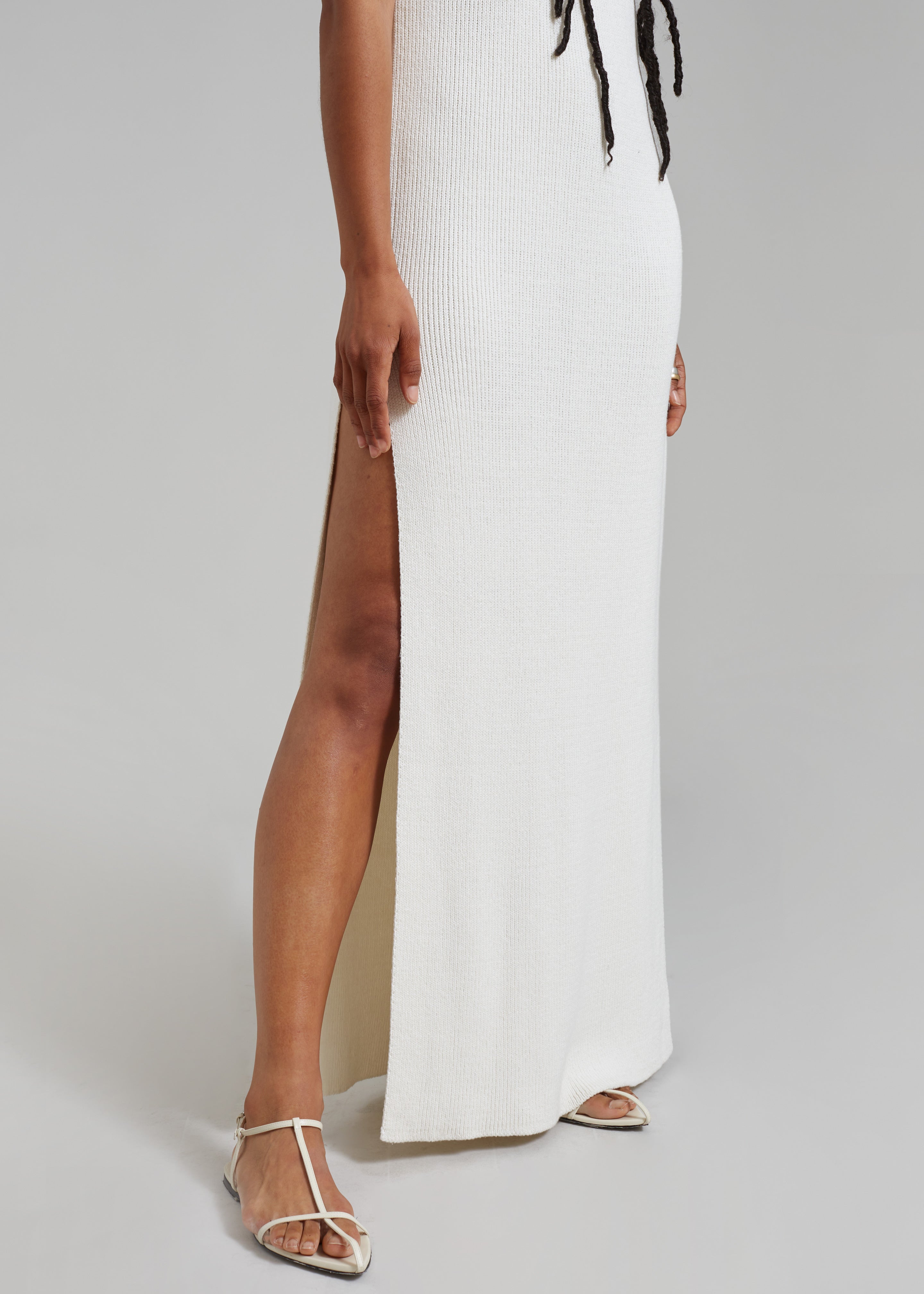 Wren Sleeveless Knit Dress - White - 7
