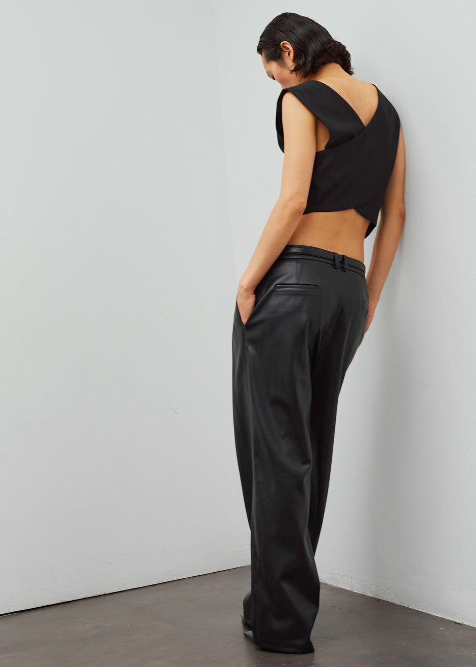 Pernille Faux Leather Pants - Black - 9