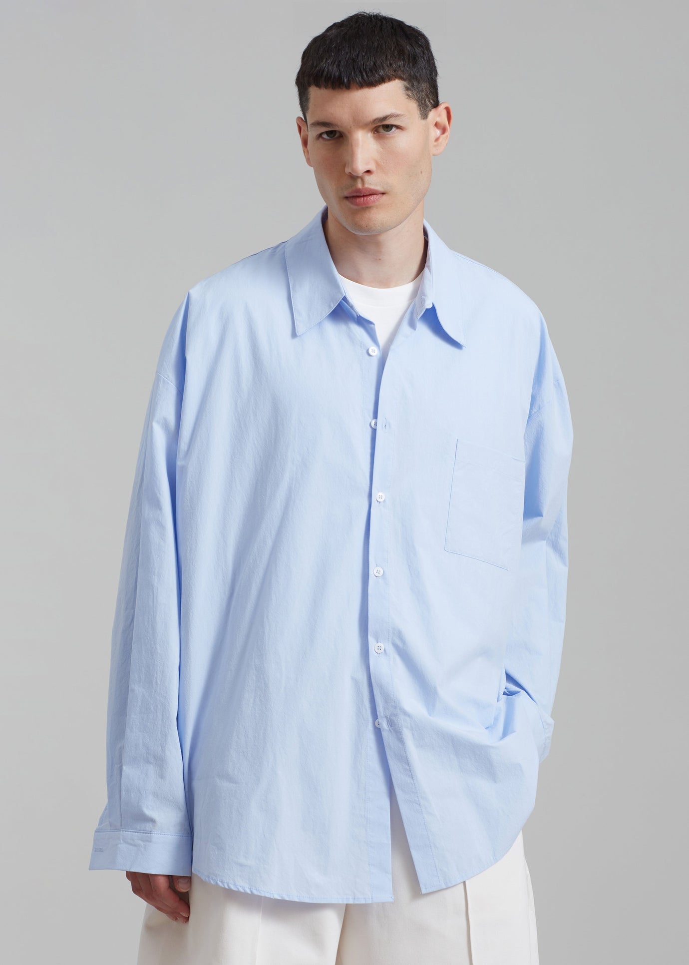 Darren Oversized Shirt - Light Blue