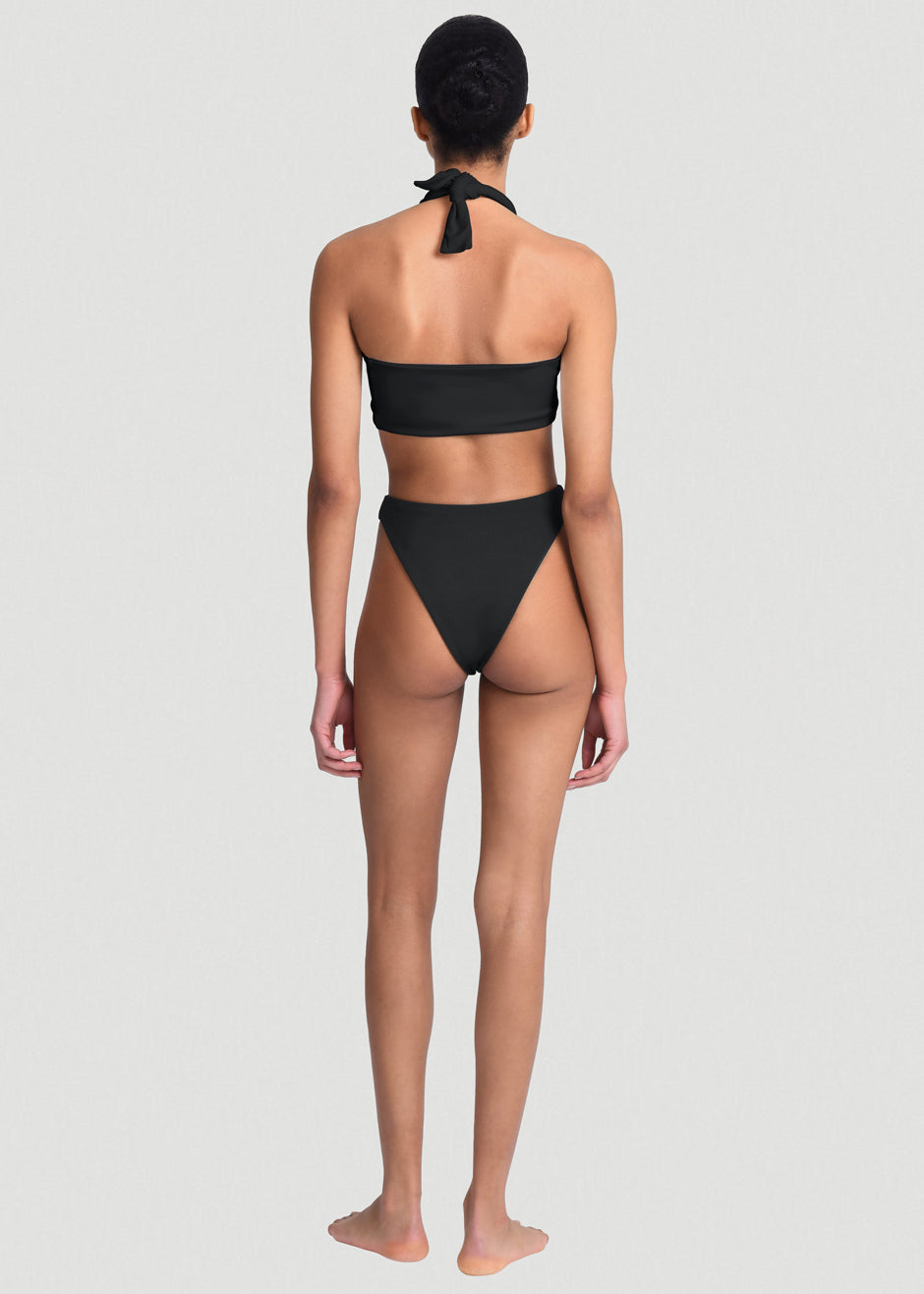 Aexae Triangle High Cut Swimsuit Bottoms - Black - 3