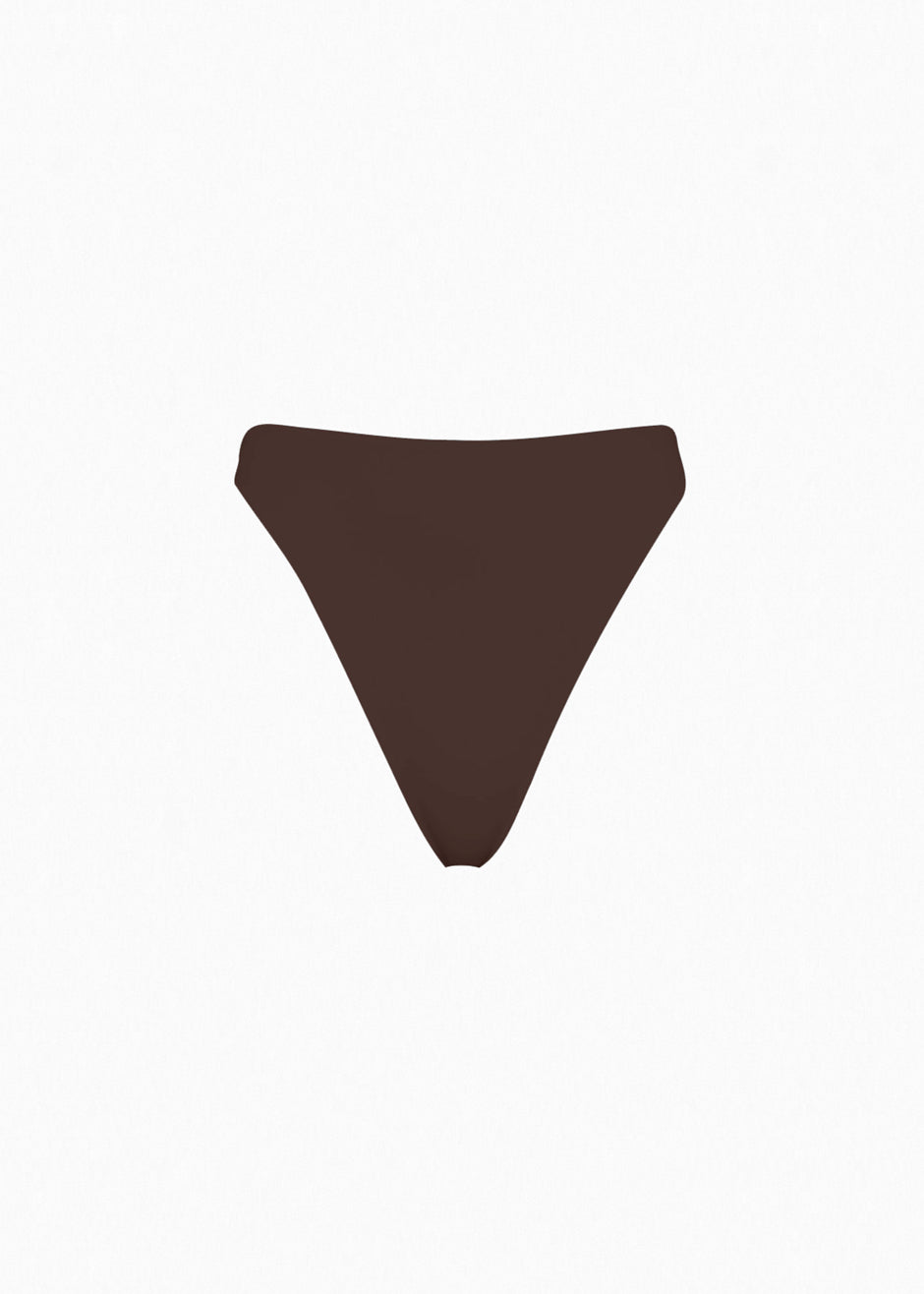 Aexae Triangle High Cut Swimsuit Bottoms - Brown - 4