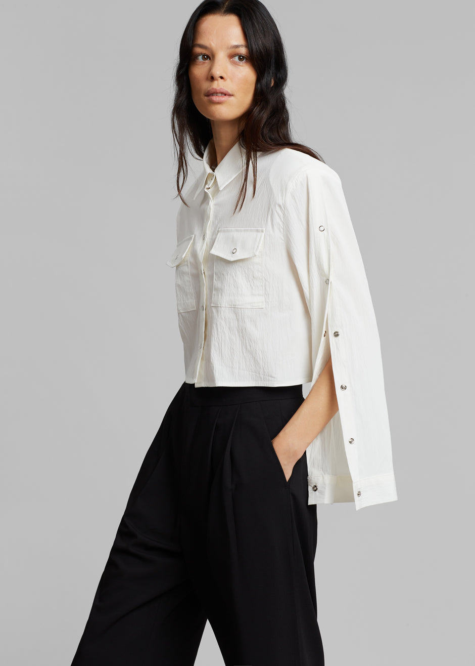 Astrid Padded Shirt - White - 1