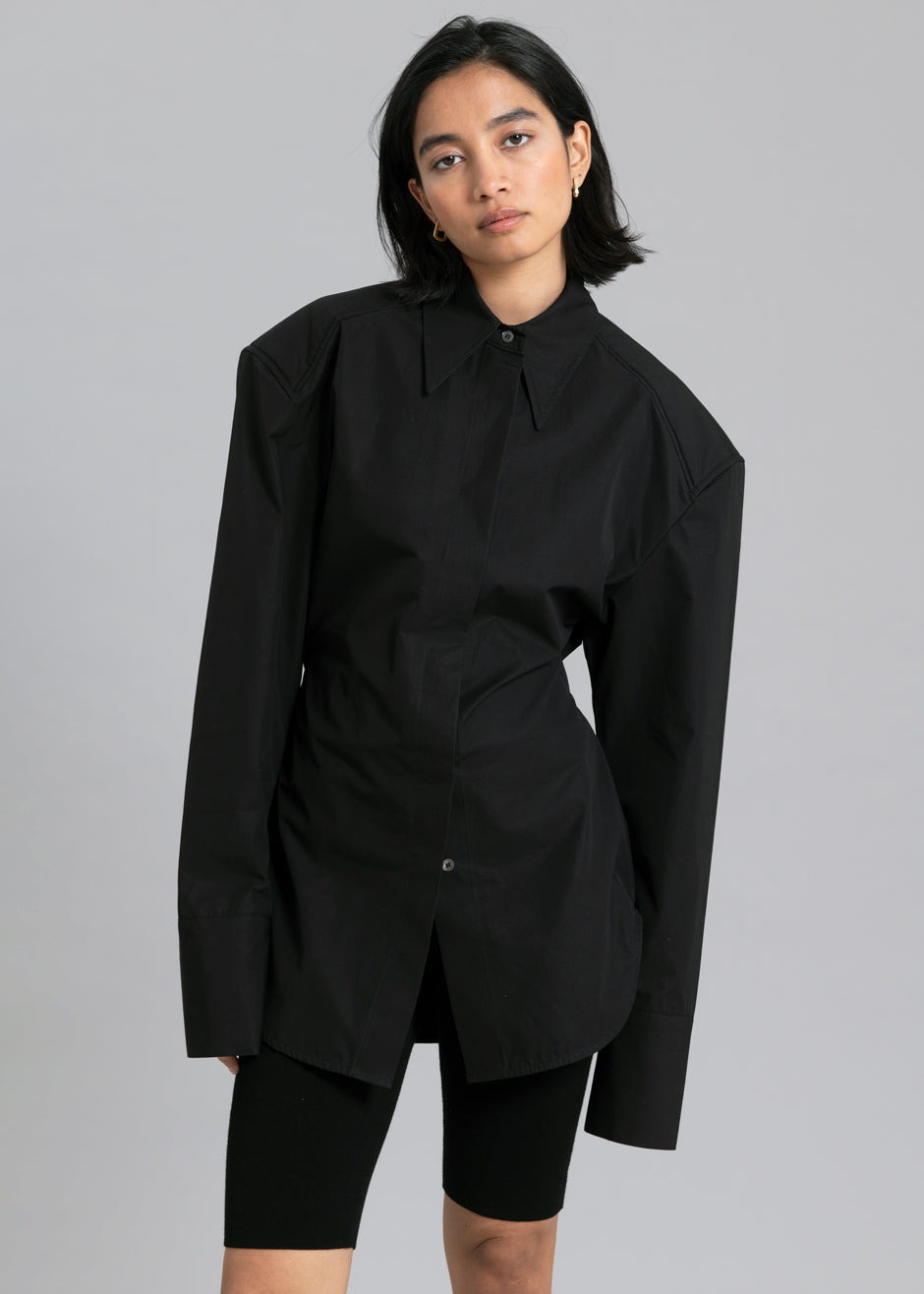 Bec Padded Shirt - Black - 1