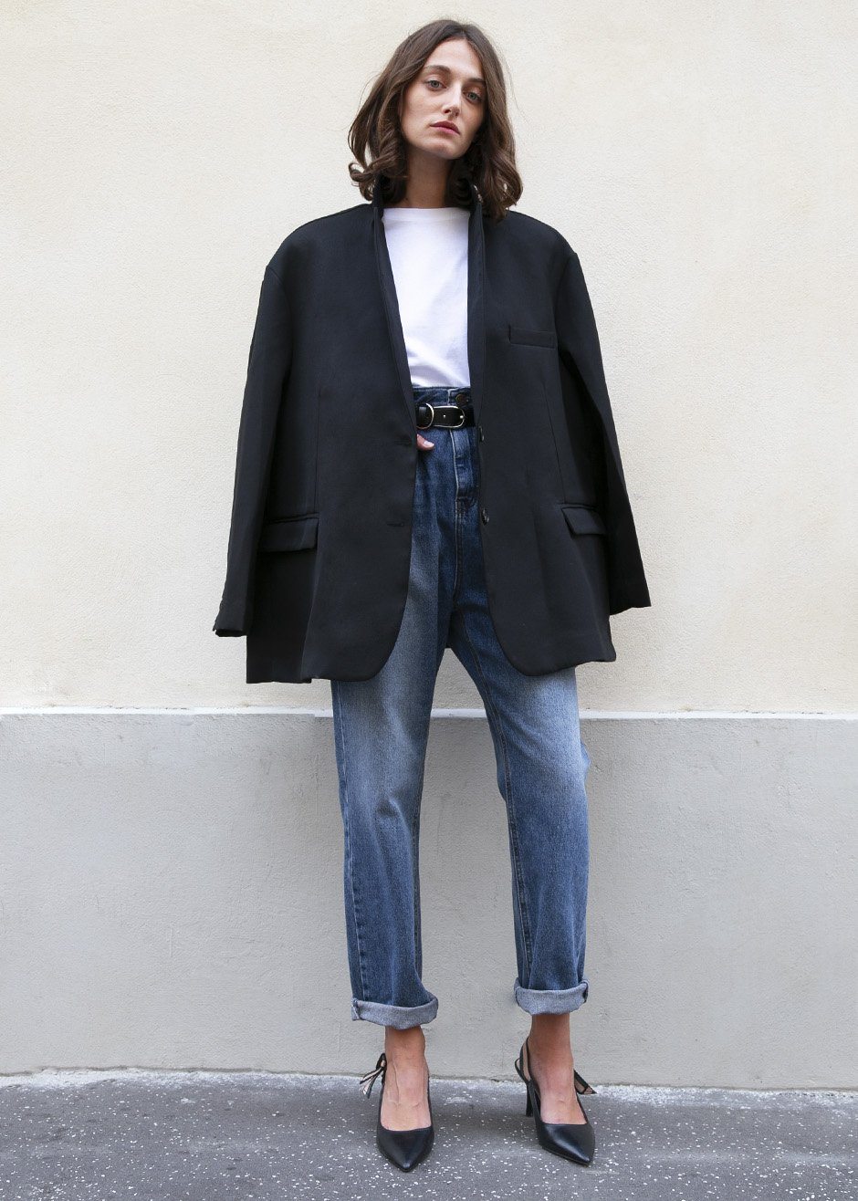 Frankie Oversized Boyfriend Blazer - Black