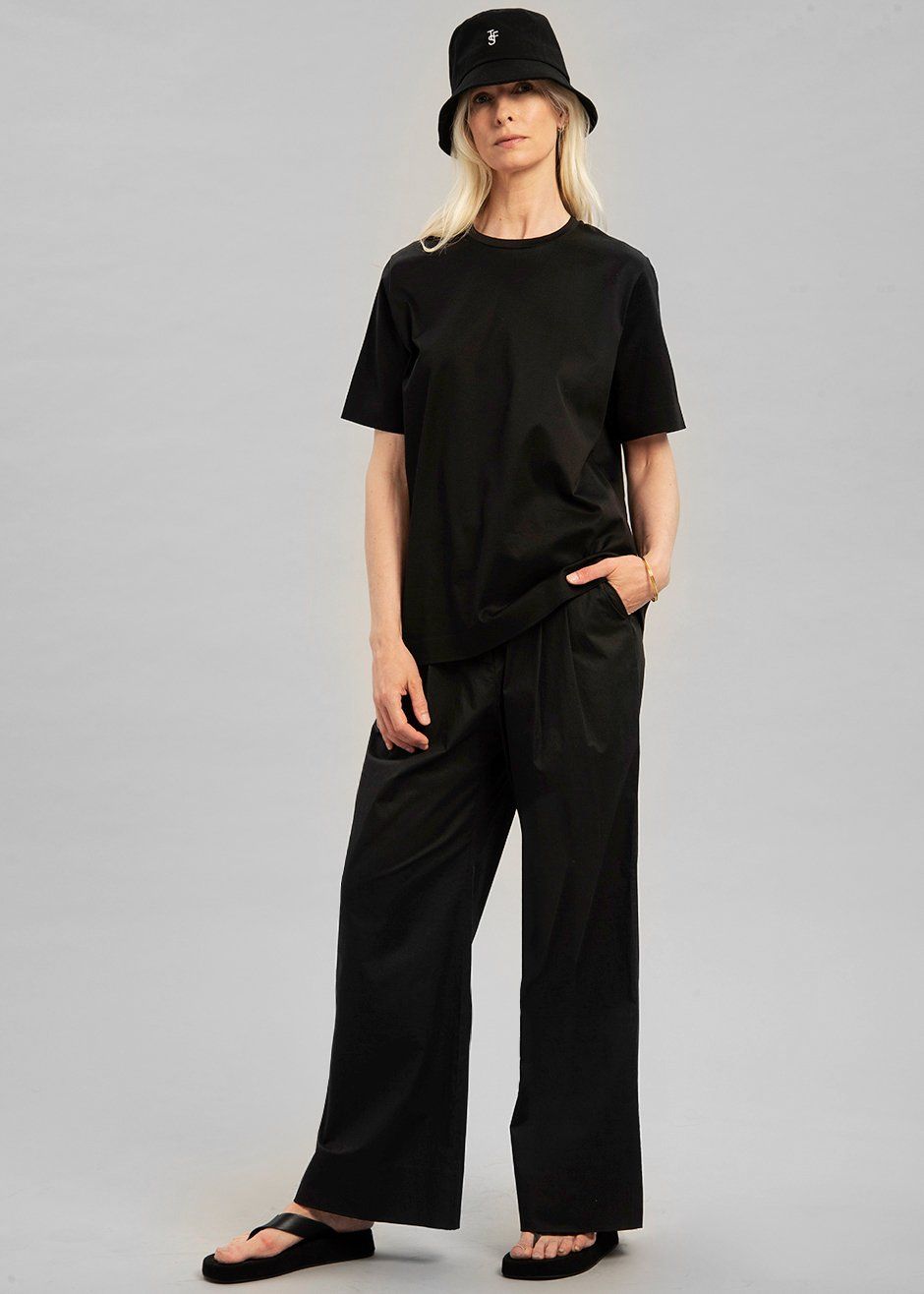 Blanche Pleated Trousers - Black - 6