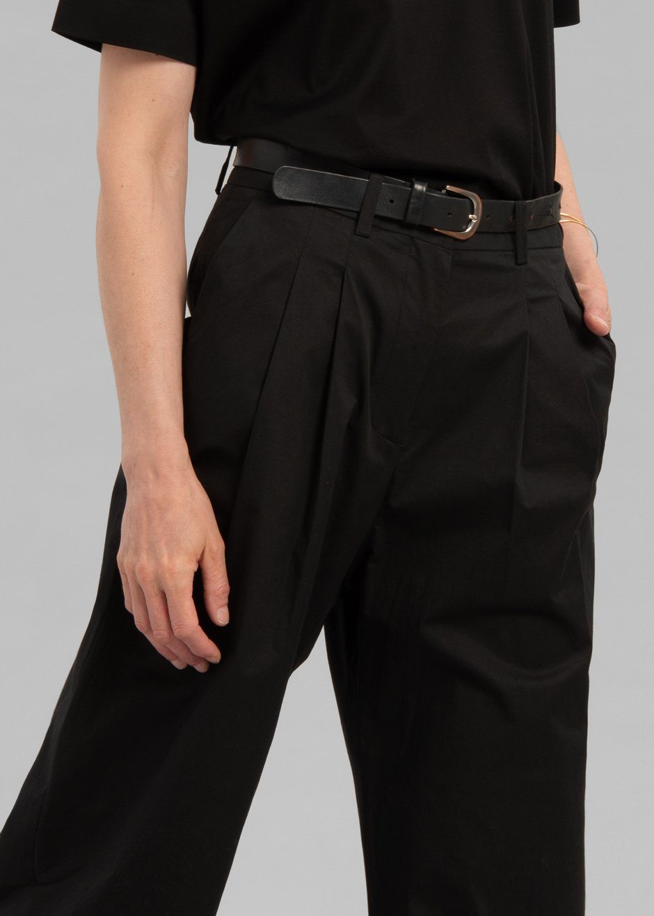 Blanche Pleated Trousers - Black - 1