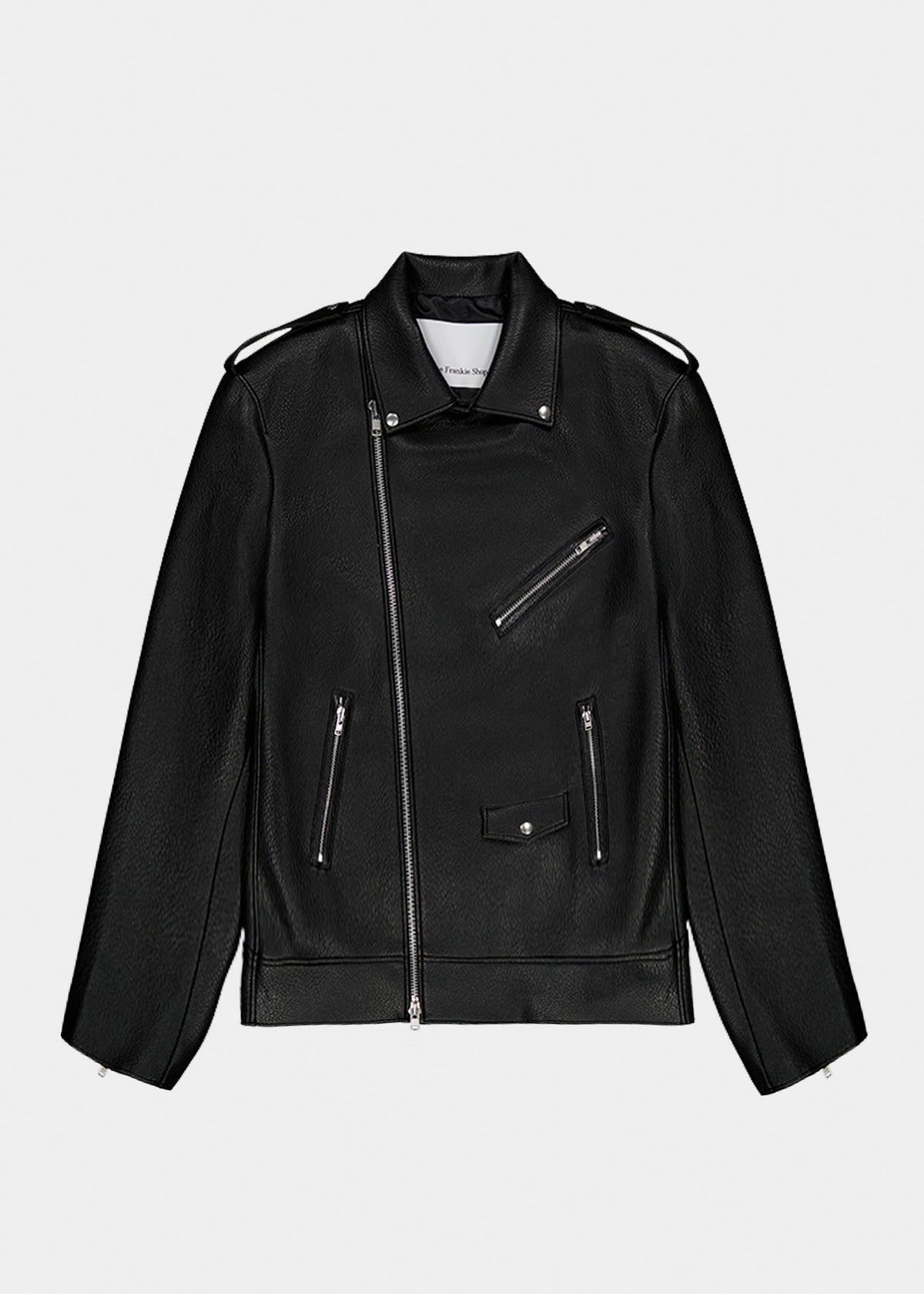 Chicago Oversized Biker Jacket - Black - 14