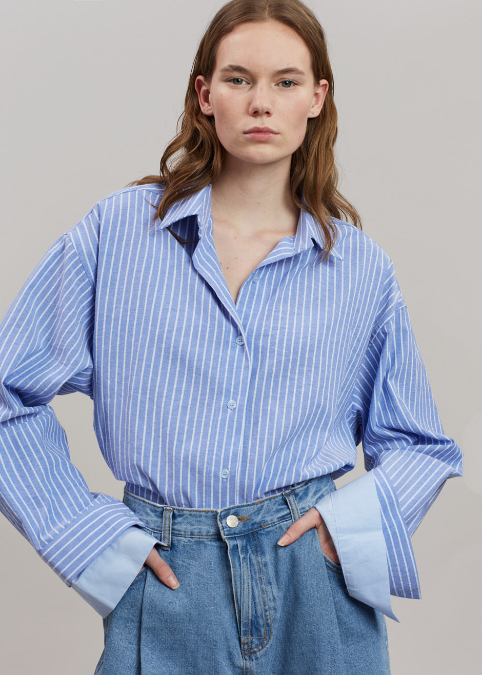 Christa Striped Shirt - Blue