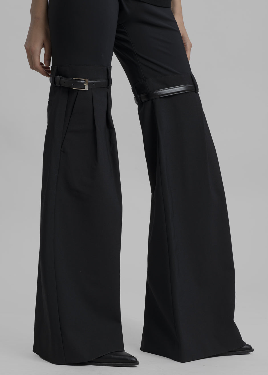Pernille Faux Leather Pants - Black