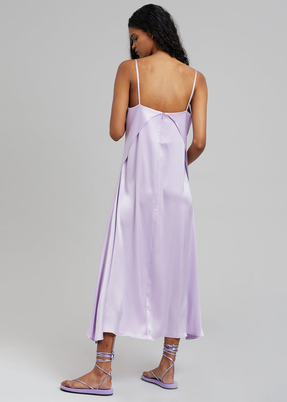 Cordelia Satin Dress - Lilac - 6
