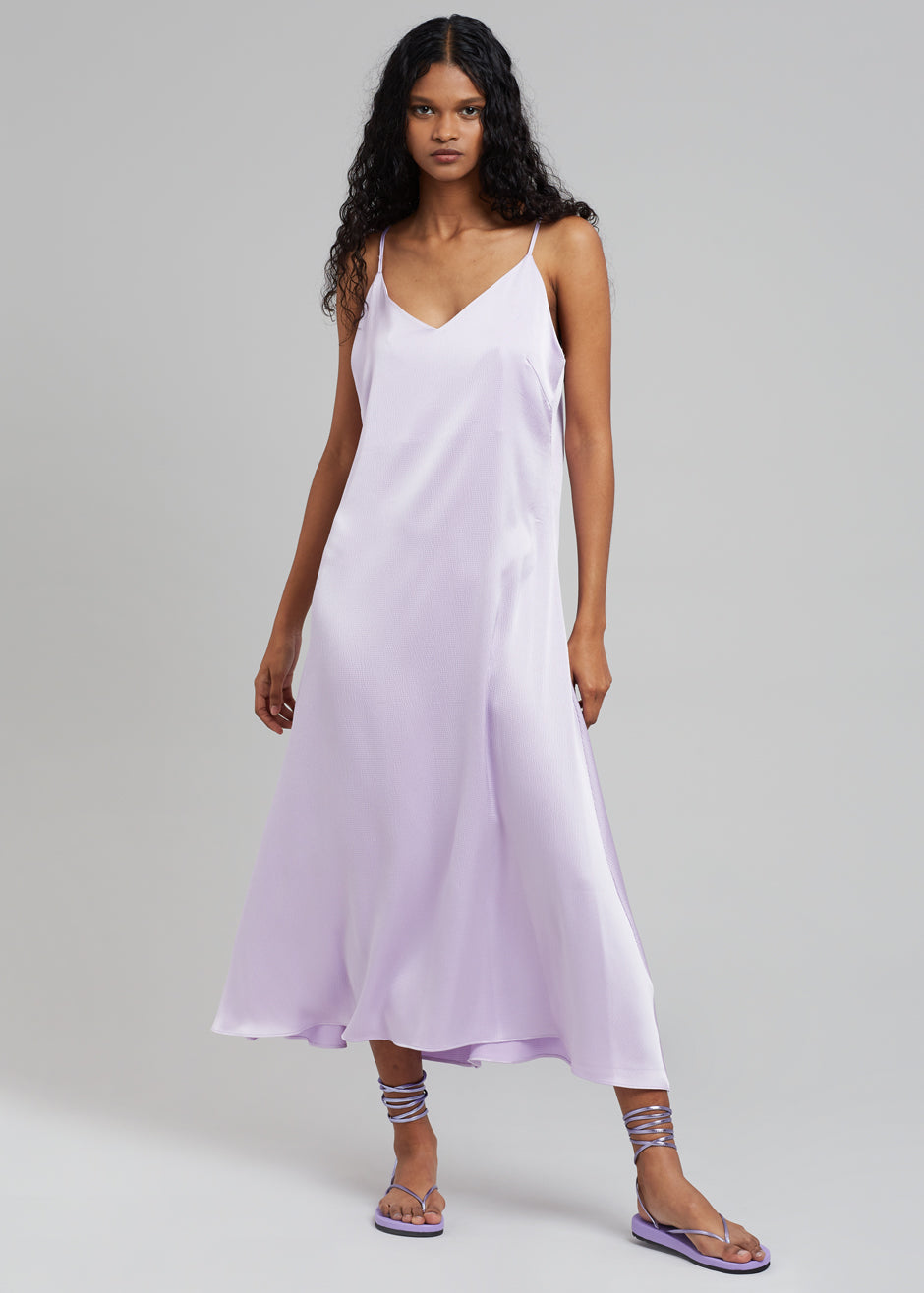 Cordelia Satin Dress - Lilac - 3