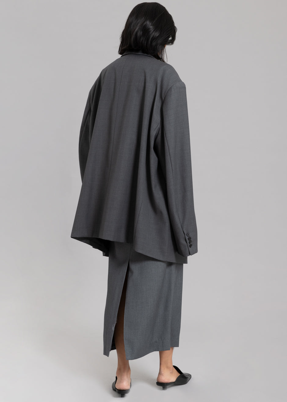 Dee Maxi Oversized Blazer - Charcoal – Frankie Shop Europe