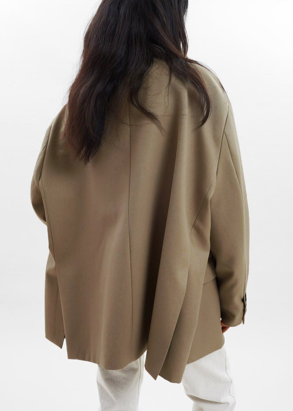 Frankie Oversized Boyfriend Blazer - Desert Taupe - 8