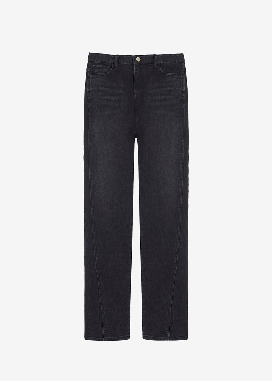 Destry Front Slit Jeans - Black - 9