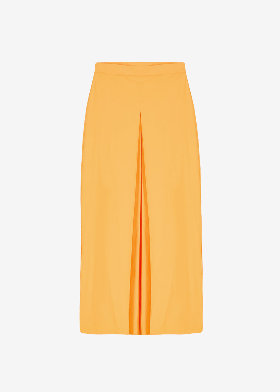 Didi Pleated Midi Skirt - Orange - 9