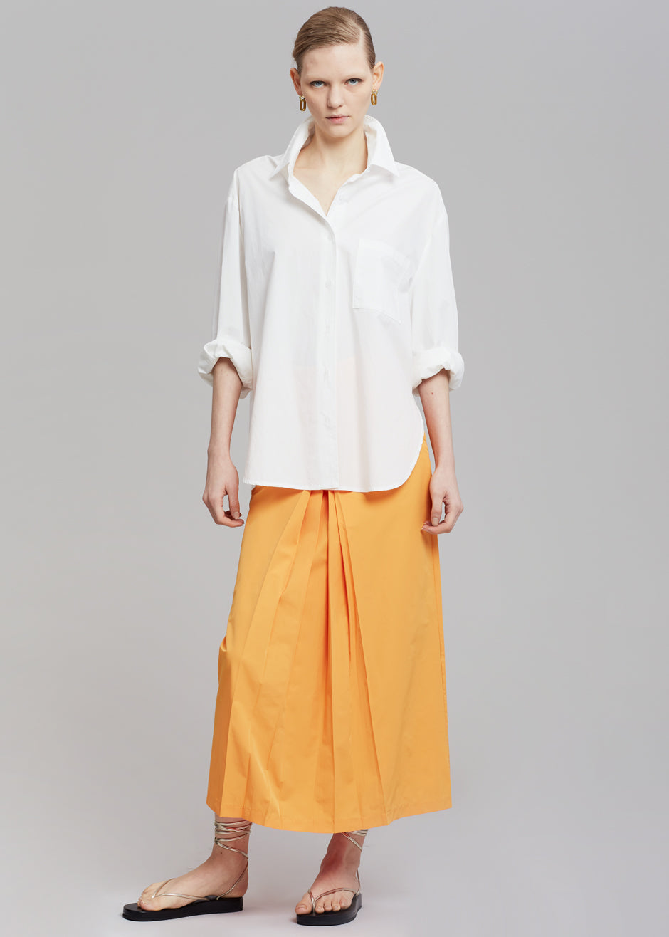 Didi Pleated Midi Skirt - Orange - 7