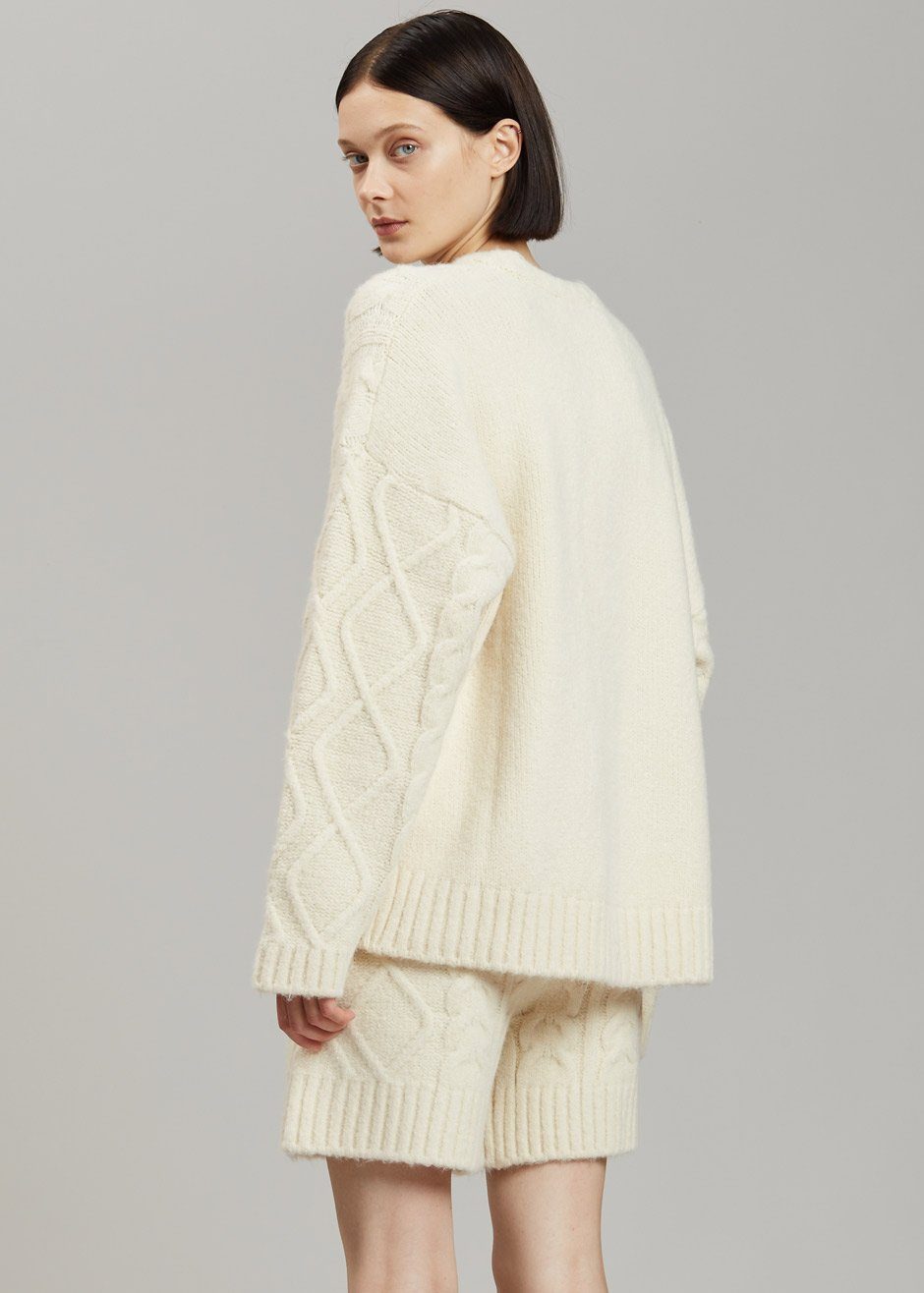 Eira Knit Shorts - Cream - 4