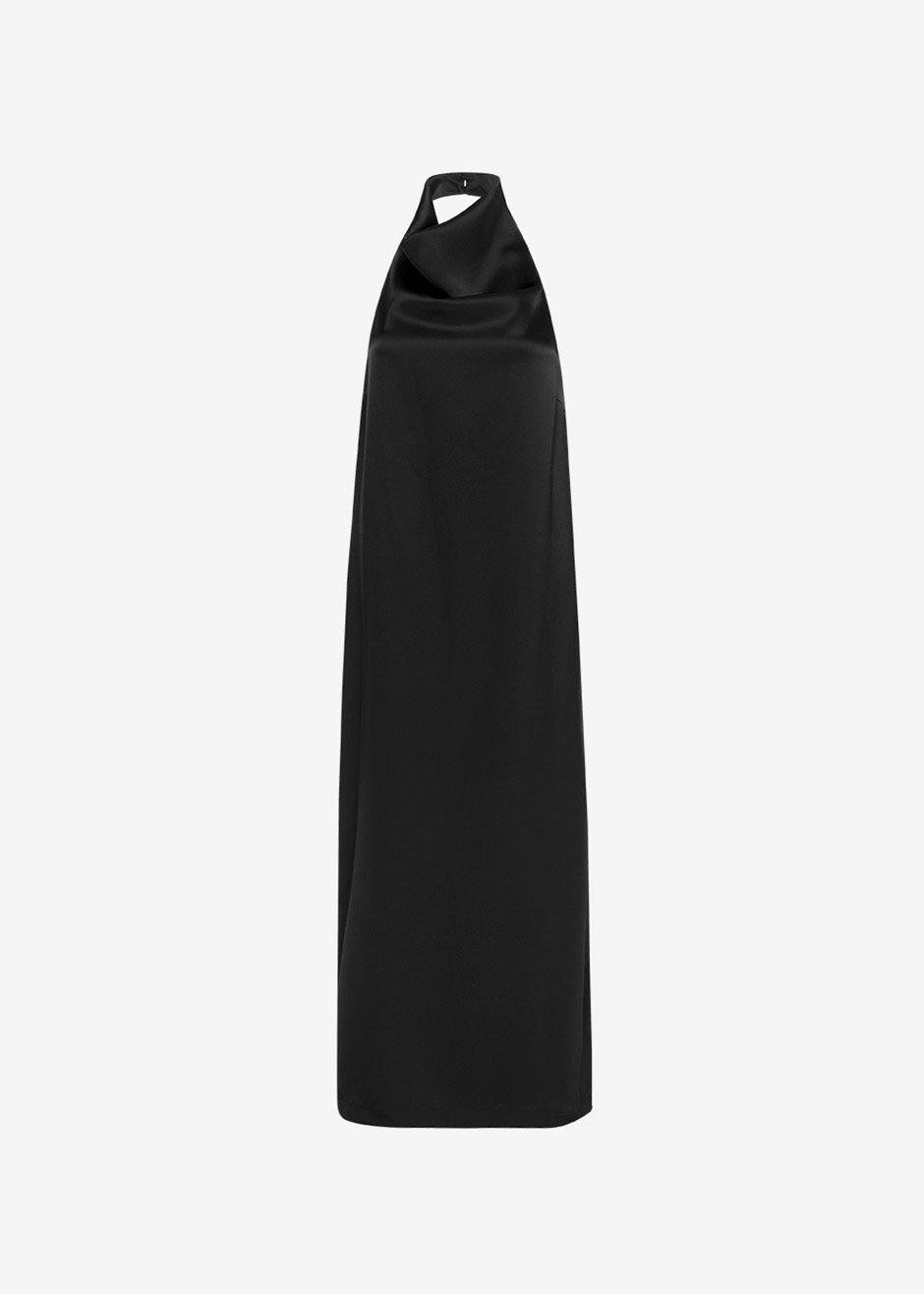 Esse Studios Folded Halter Dress - Black - 7