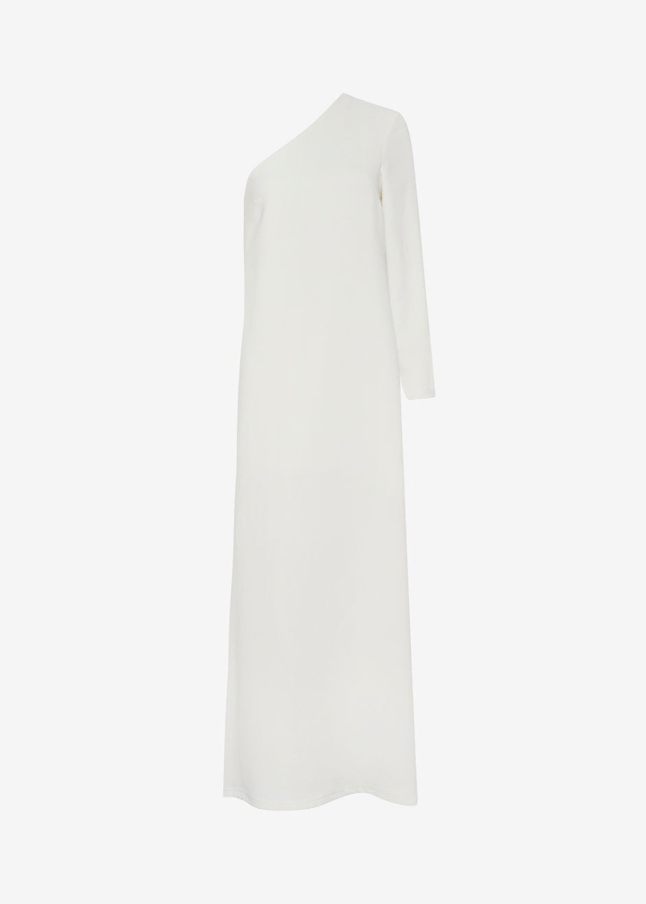 Esse Studios One Shoulder Column Dress - Ivory - 8