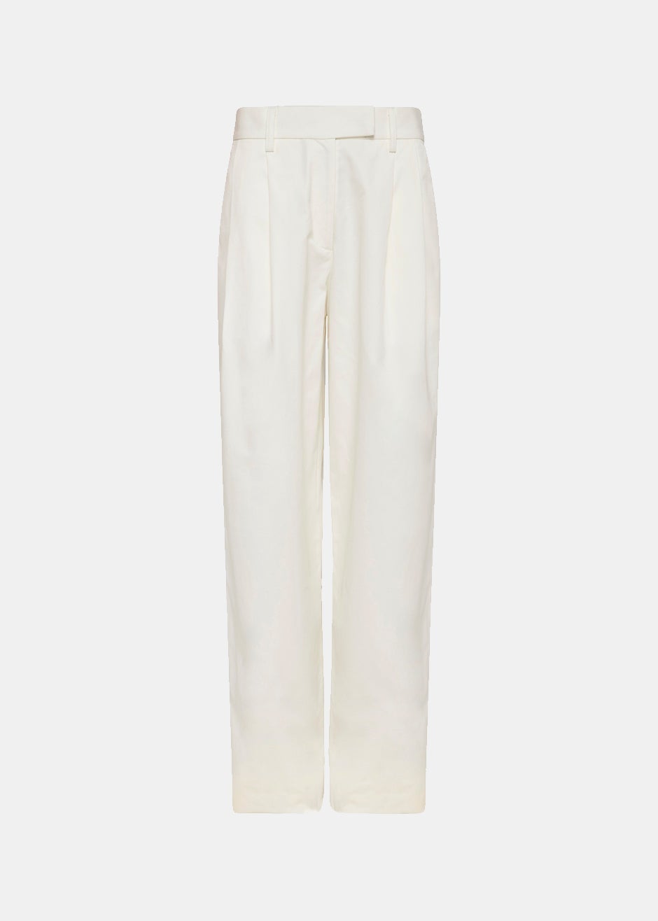 Esse Studios Tailored Cotton Trousers - Ivory - 9