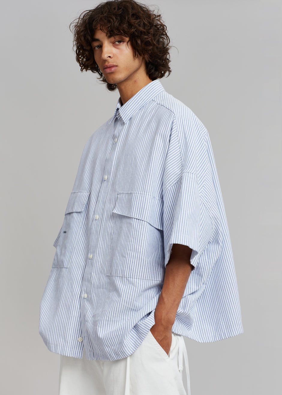 Ethan Pocket Shirt - Blue Stripe - 3
