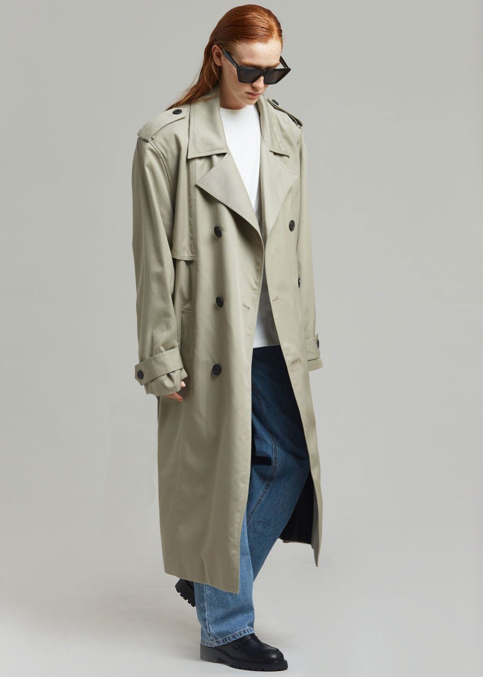 Eugene Trench Coat - Pale Khaki - 7