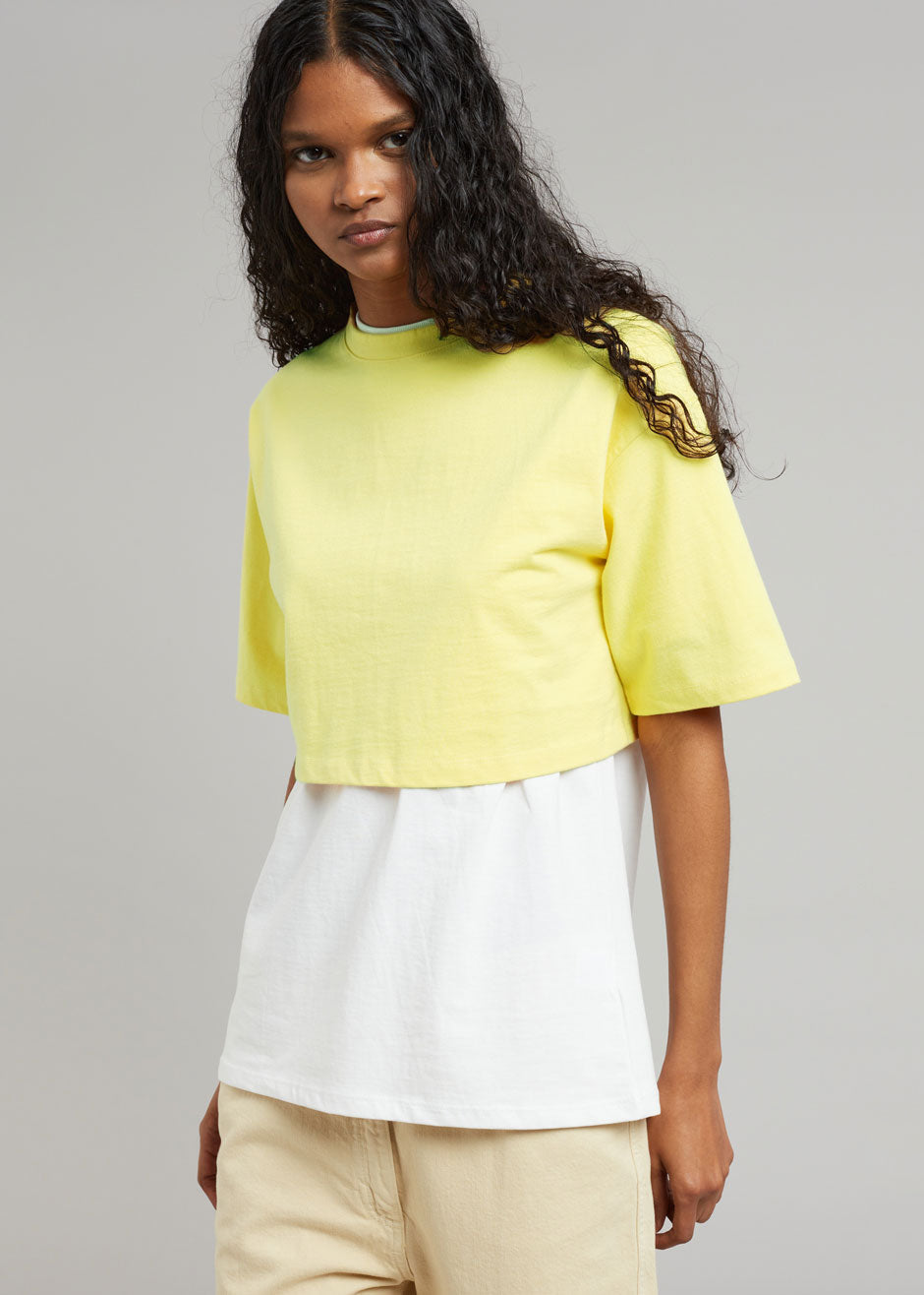 Karina Cropped T-Shirt - Yellow - 4