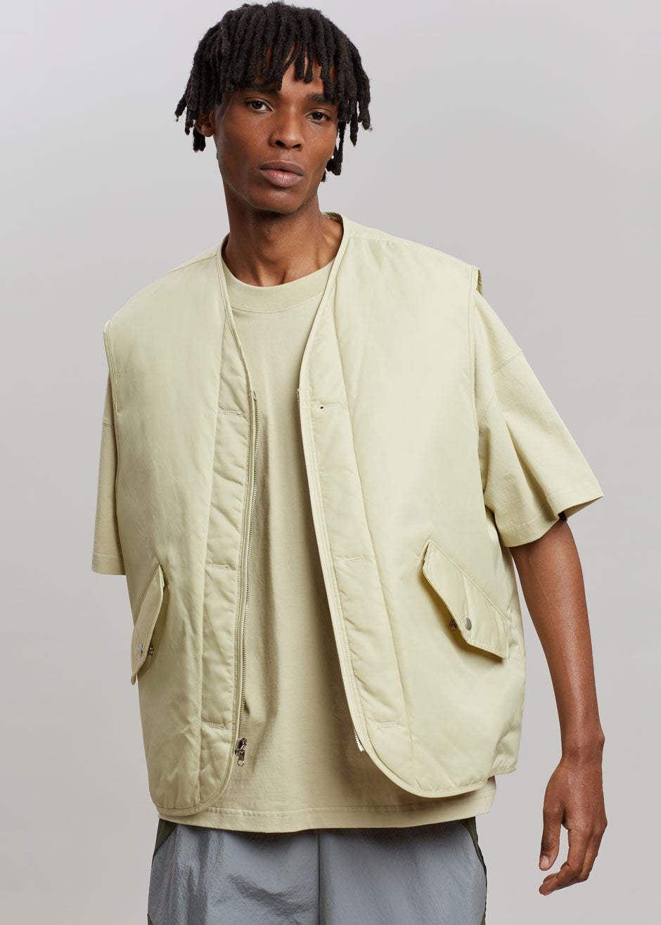 Gaby Reversible Vest - Mastic - 10 - Gaby Reversible Vest - Beige Vest The Frankie Shop [gender-male]