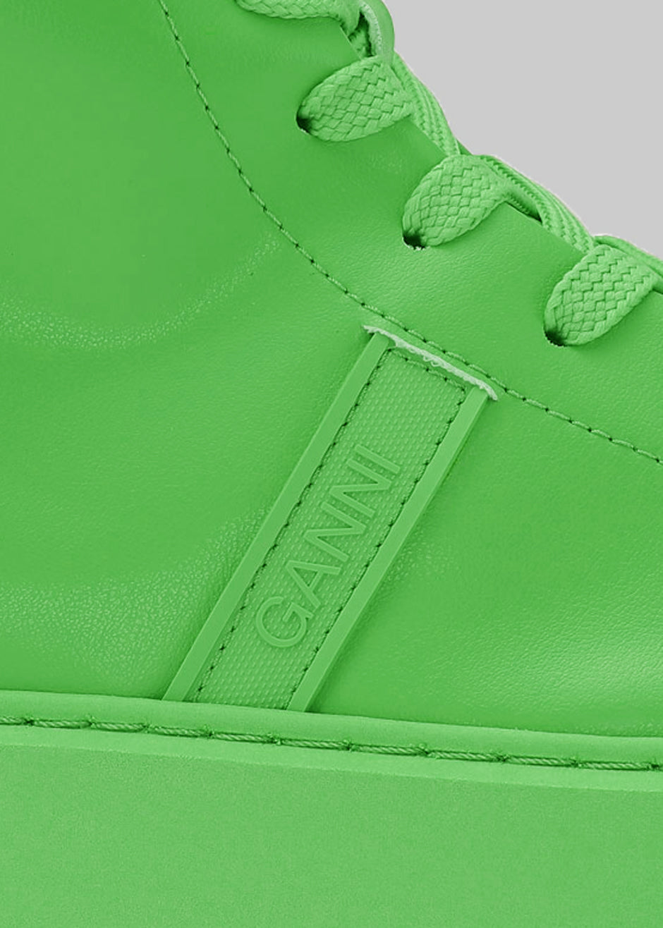 GANNI Sporty Mix Cupsole High Top Sneaker - Kelly Green - 1
