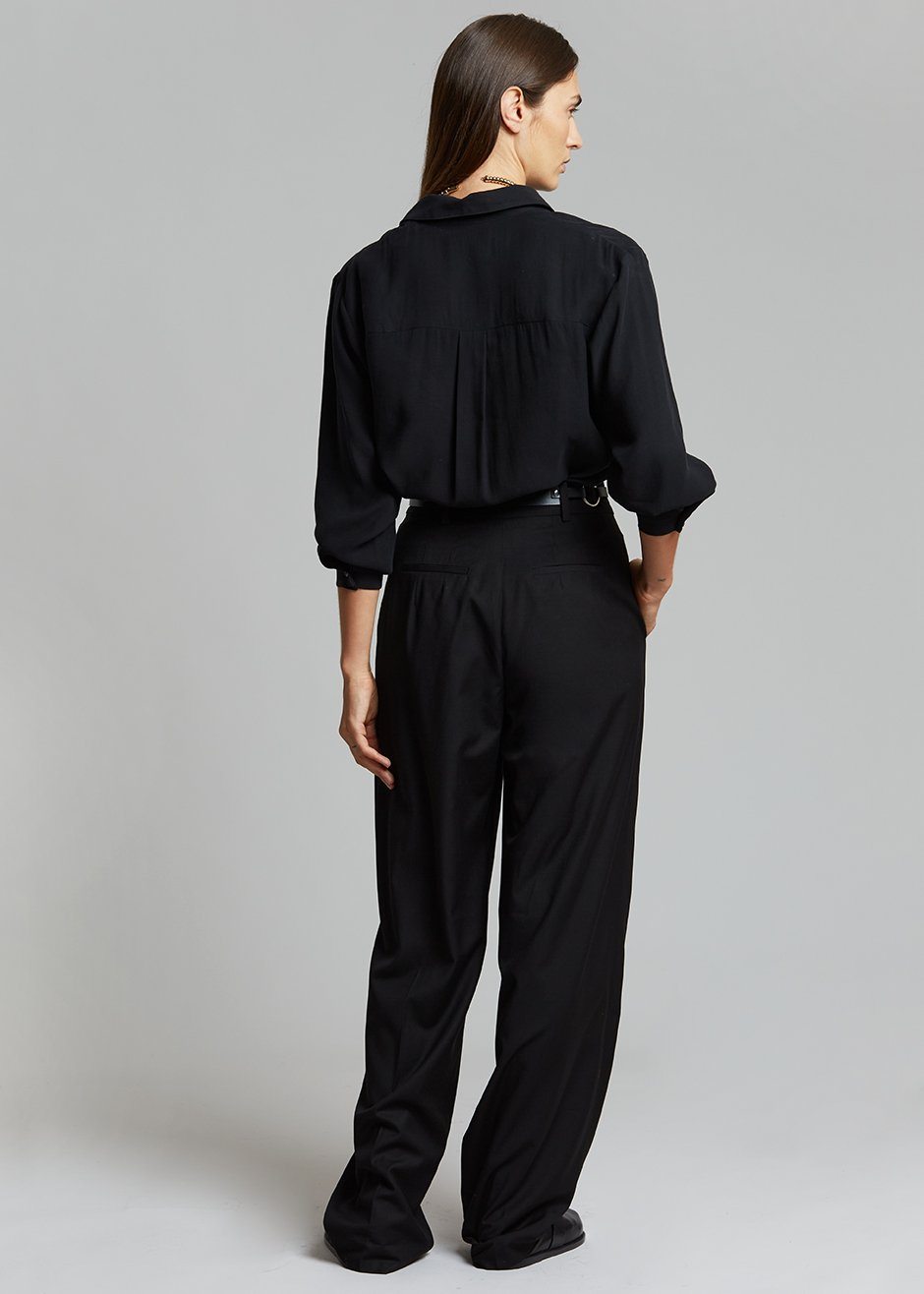 Gelso Pleated Trousers - Black - 19