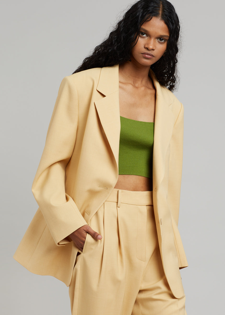Georgina Wool Blend Blazer - Cornsilk - 1
