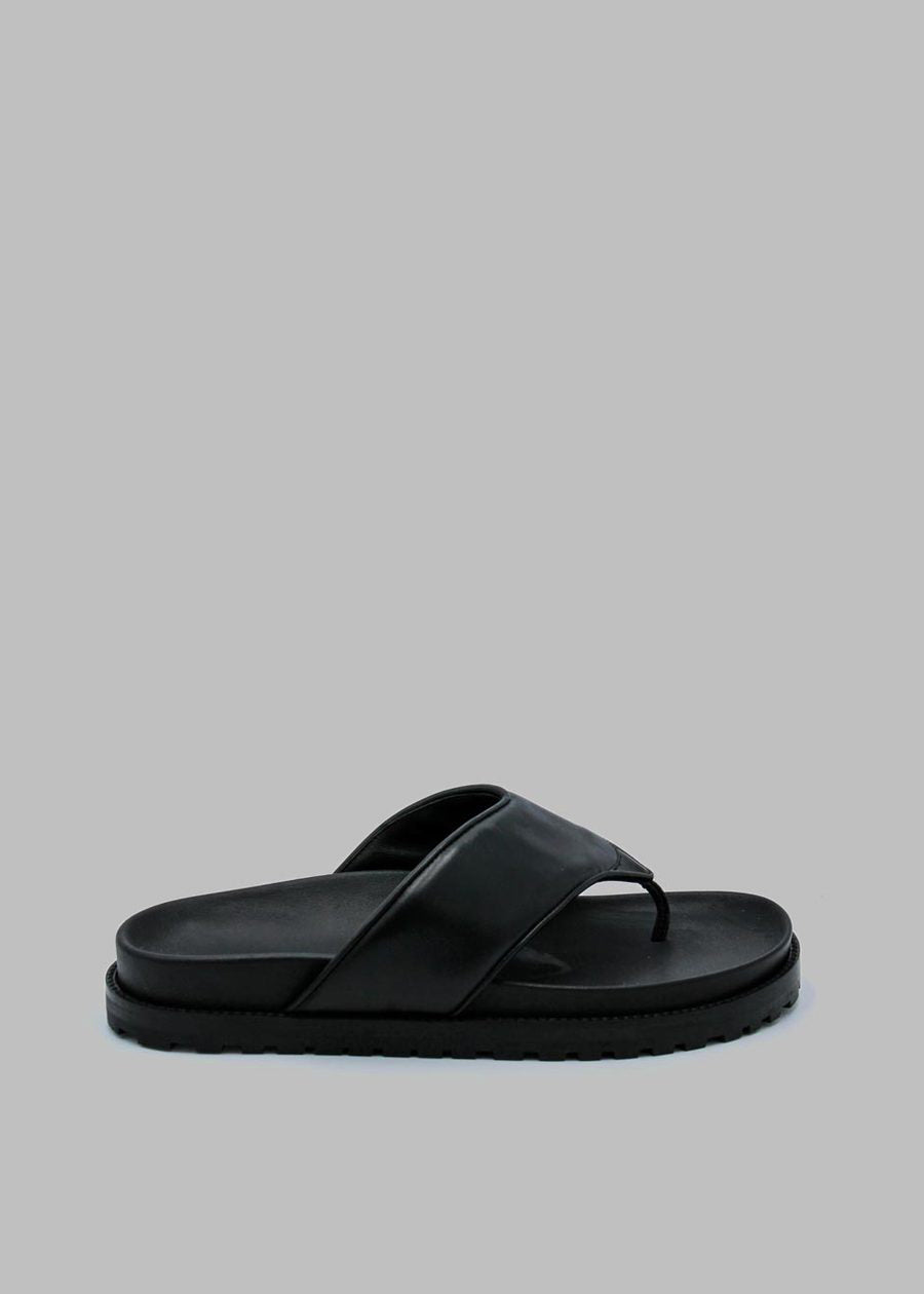 GIA x Pernille Padded Thong Sandals - Black - 1
