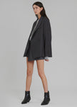 Ginger Pinstripe Blazer - Grey Blazer The Frankie Shop