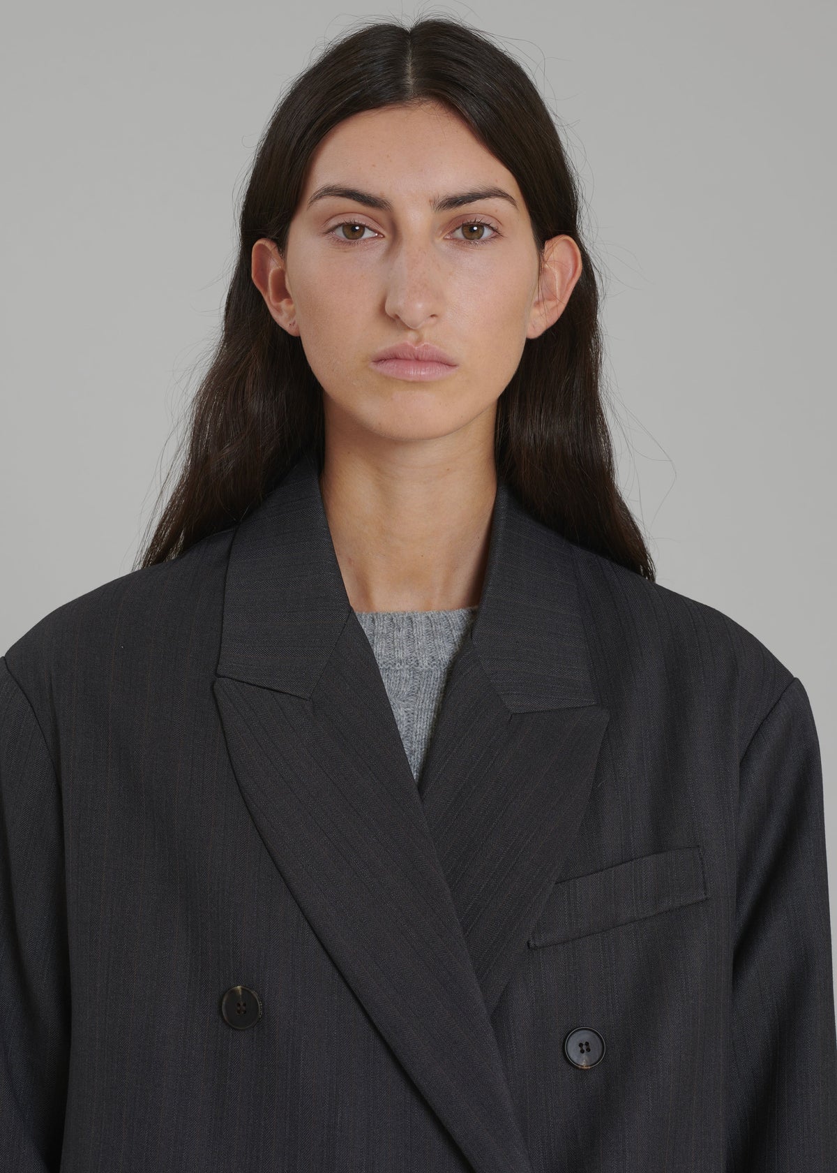 Ginger Pinstripe Blazer - Grey - 7