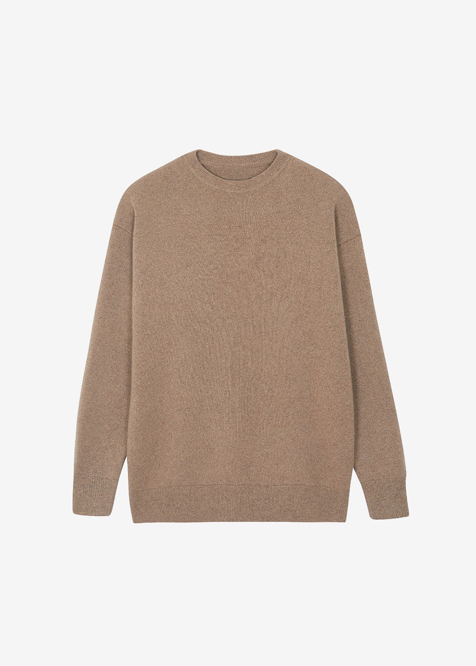 Hadrien Italian Recycled Cashmere Sweater - Taupe - 13