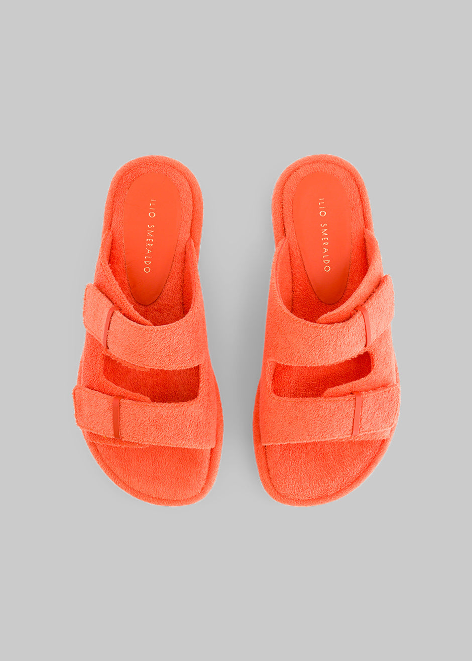 Ilio Smeraldo x TFS Terrycloth Chunky Sandal - Orange - 5
