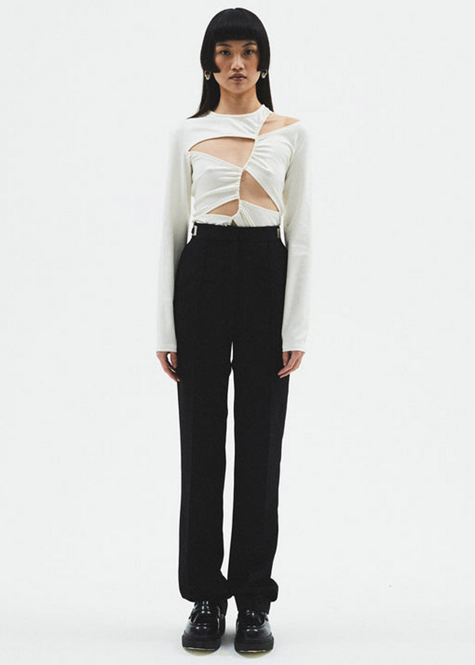 Sid Neigum Tension Cutout Top - Cream - 2