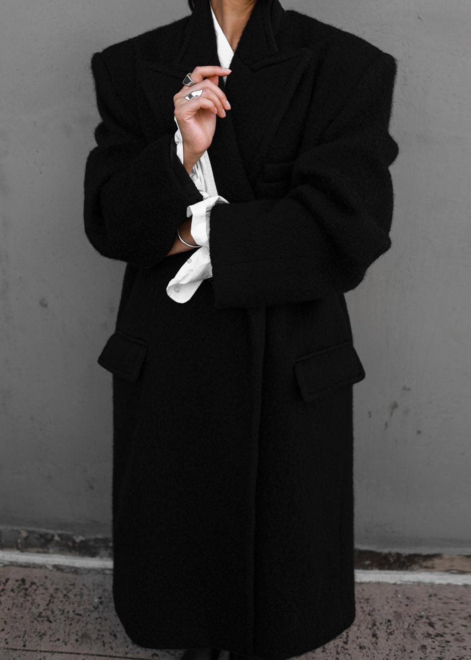 John Oversized Coat - Black - 2