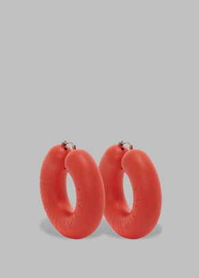 JW Anderson Bumper-Tube Earrings - Orange